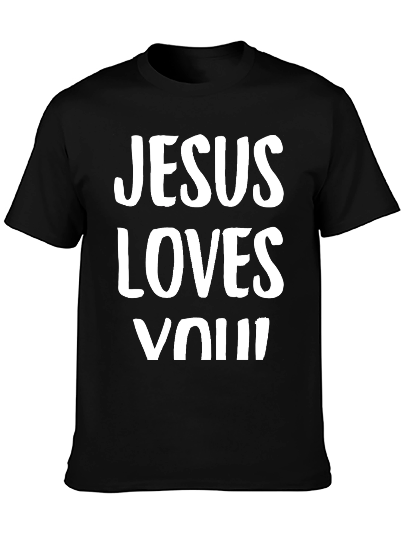 Jesus Loves You Graphic Tee - Black