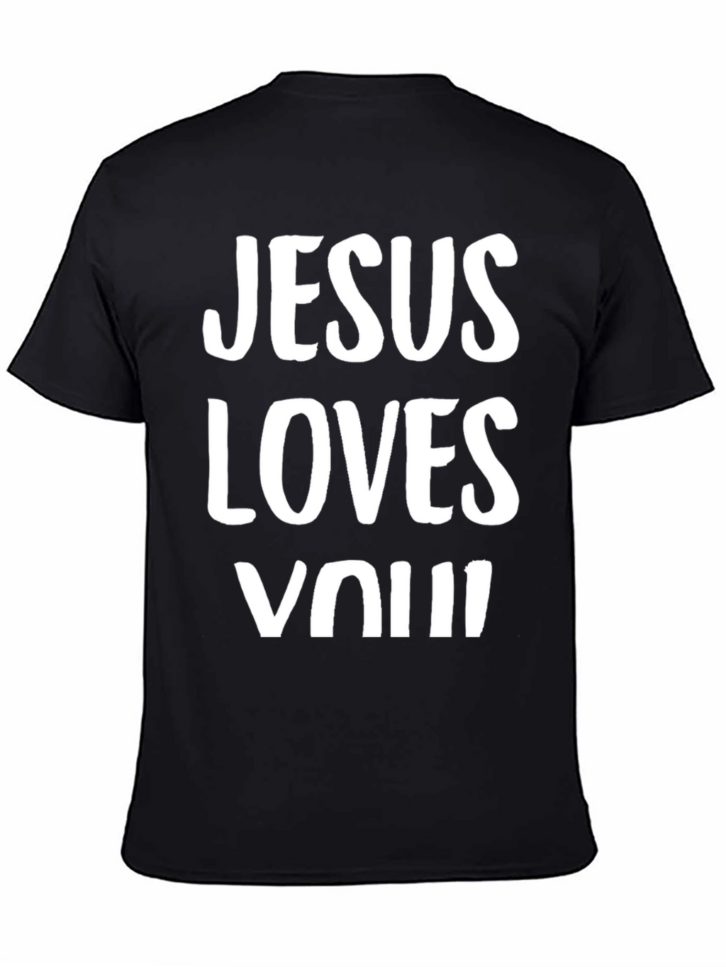 Jesus Loves You Graphic Tee - Black