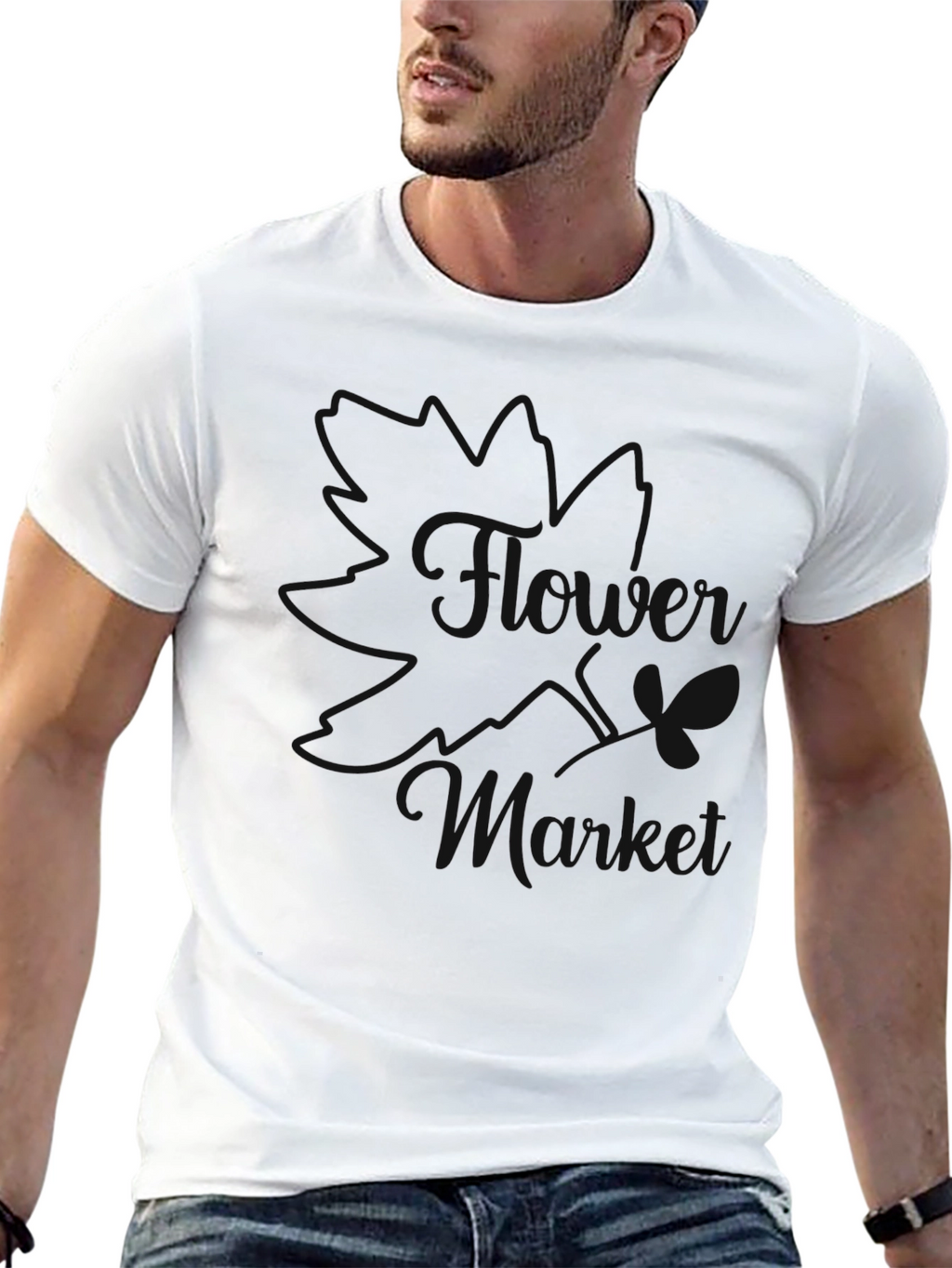 Stylish Black T-Shirt with Butterfly Design