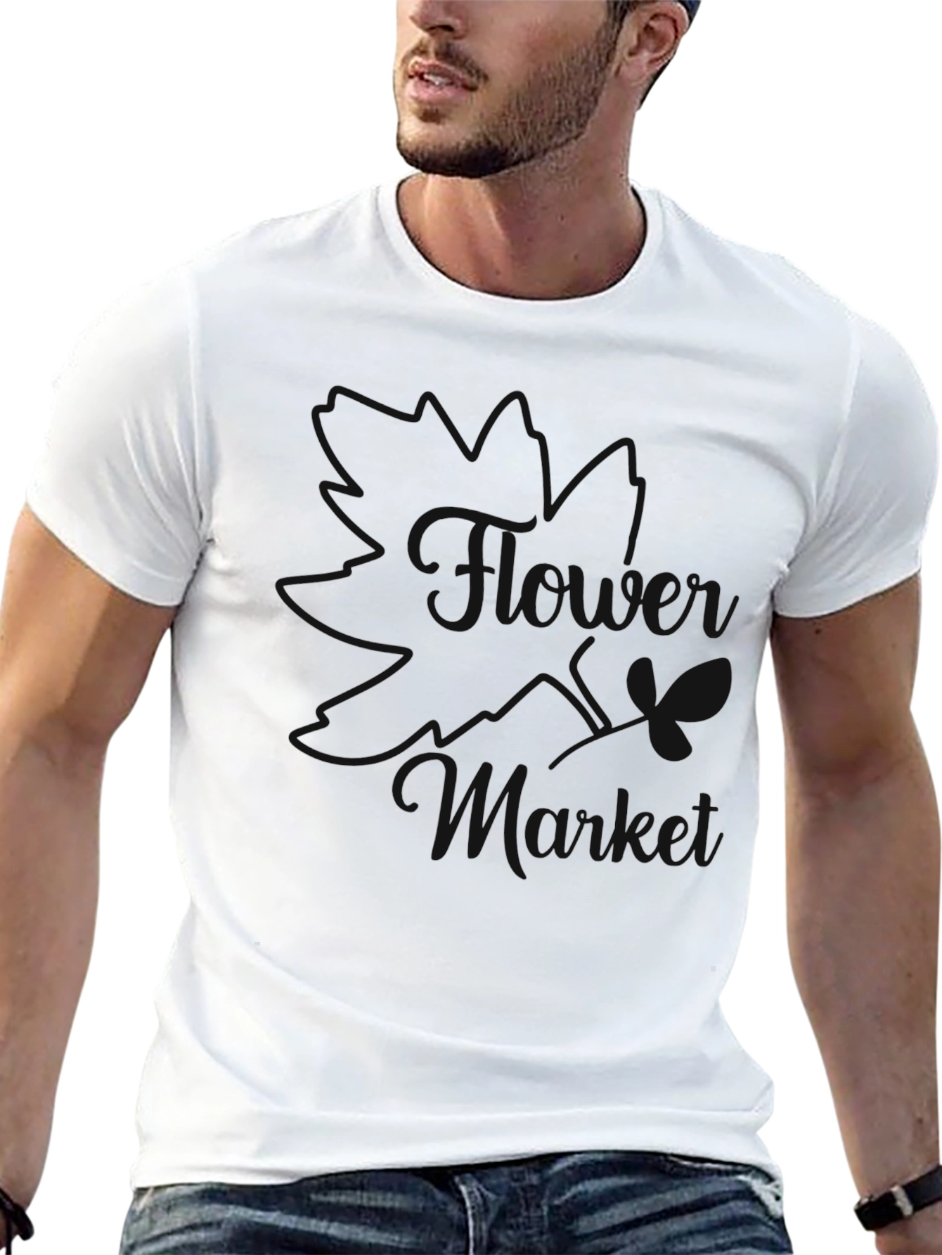 Stylish Black T-Shirt with Butterfly Design