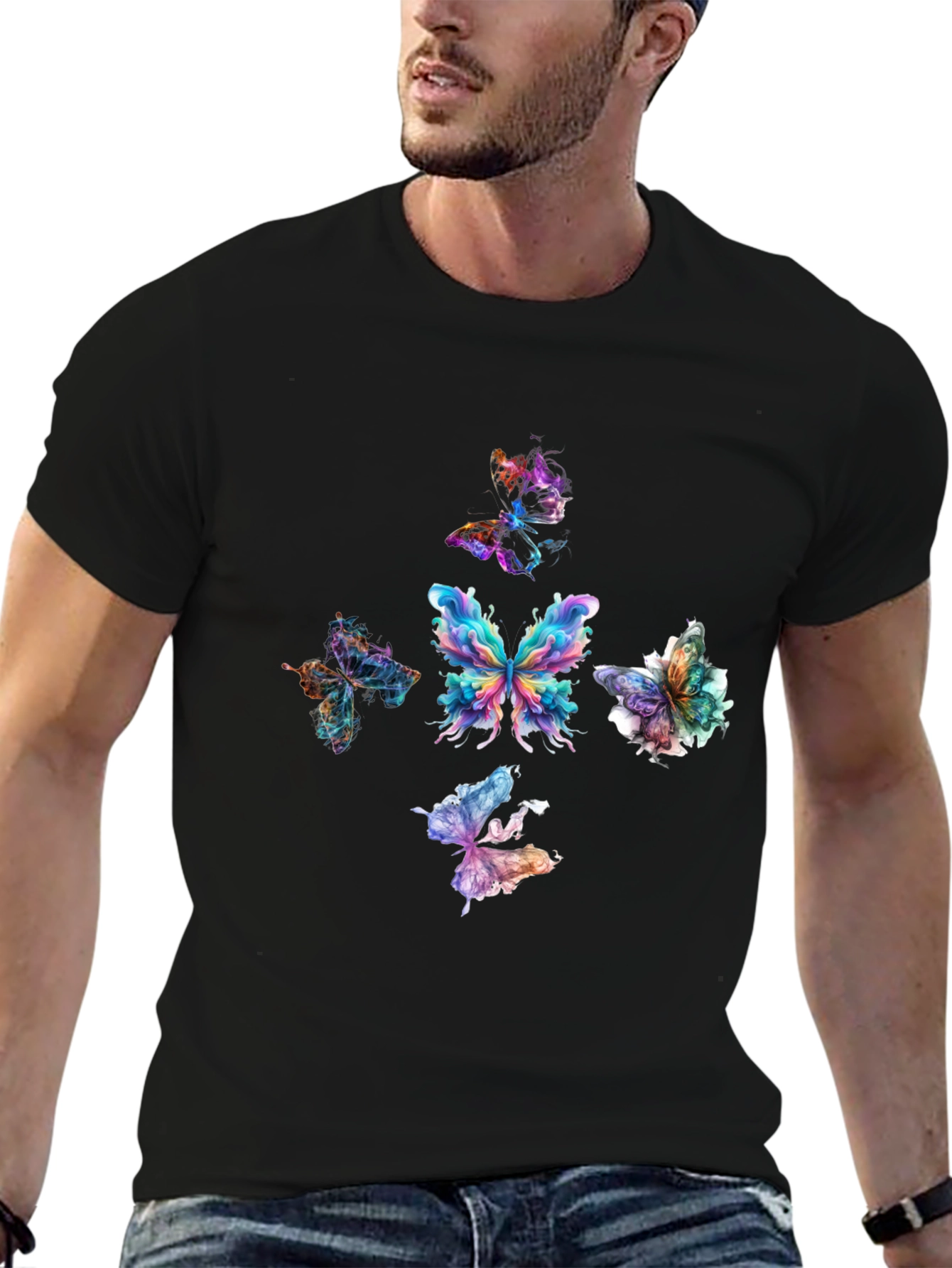 Butterfly Graphic Tee - Unique Design Soft Fabric