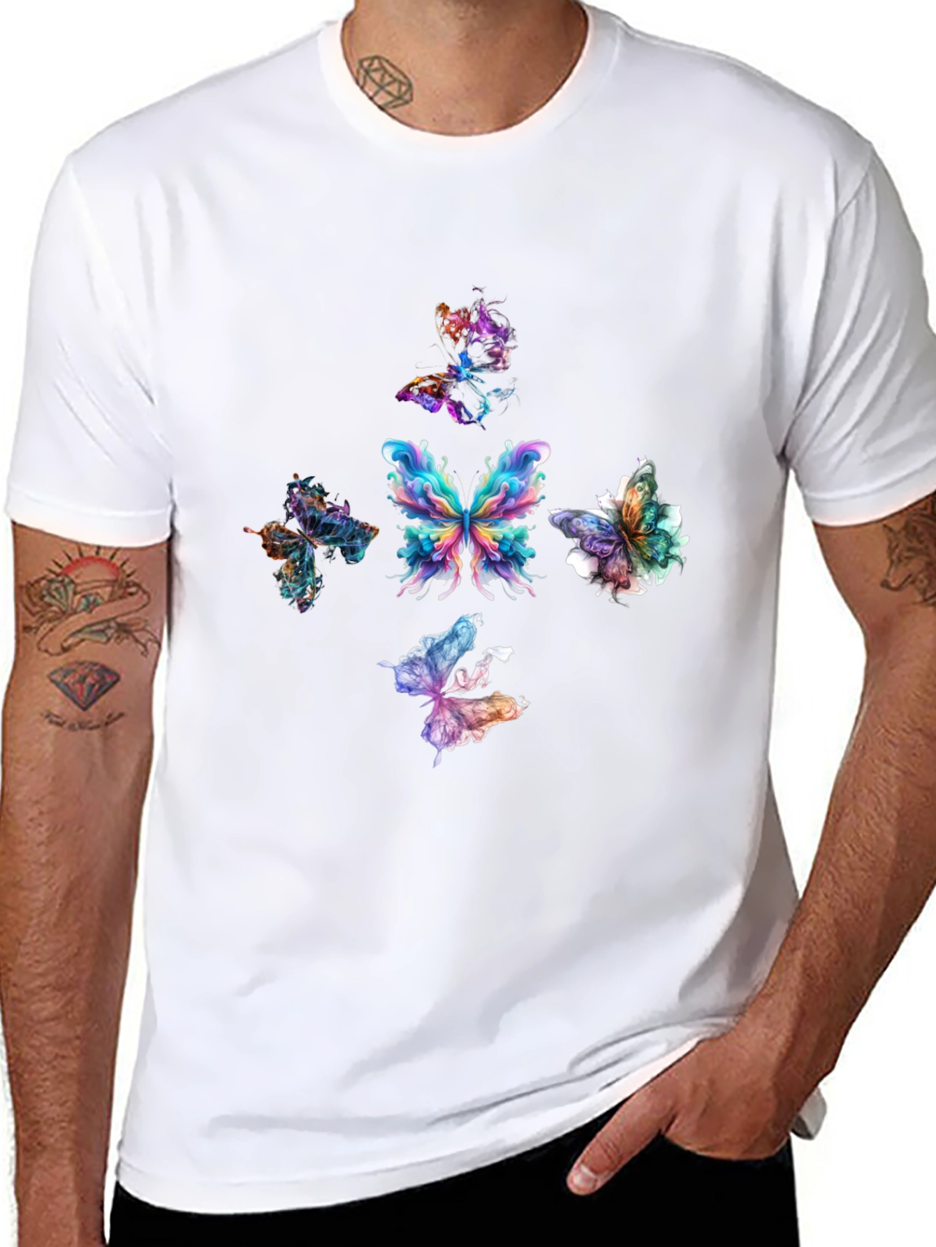 Butterfly Graphic Tee - Unique Design Soft Fabric