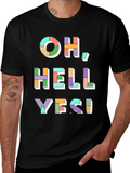 Oh Hell Yes! Graphic Tee - Mens Black T-Shirt