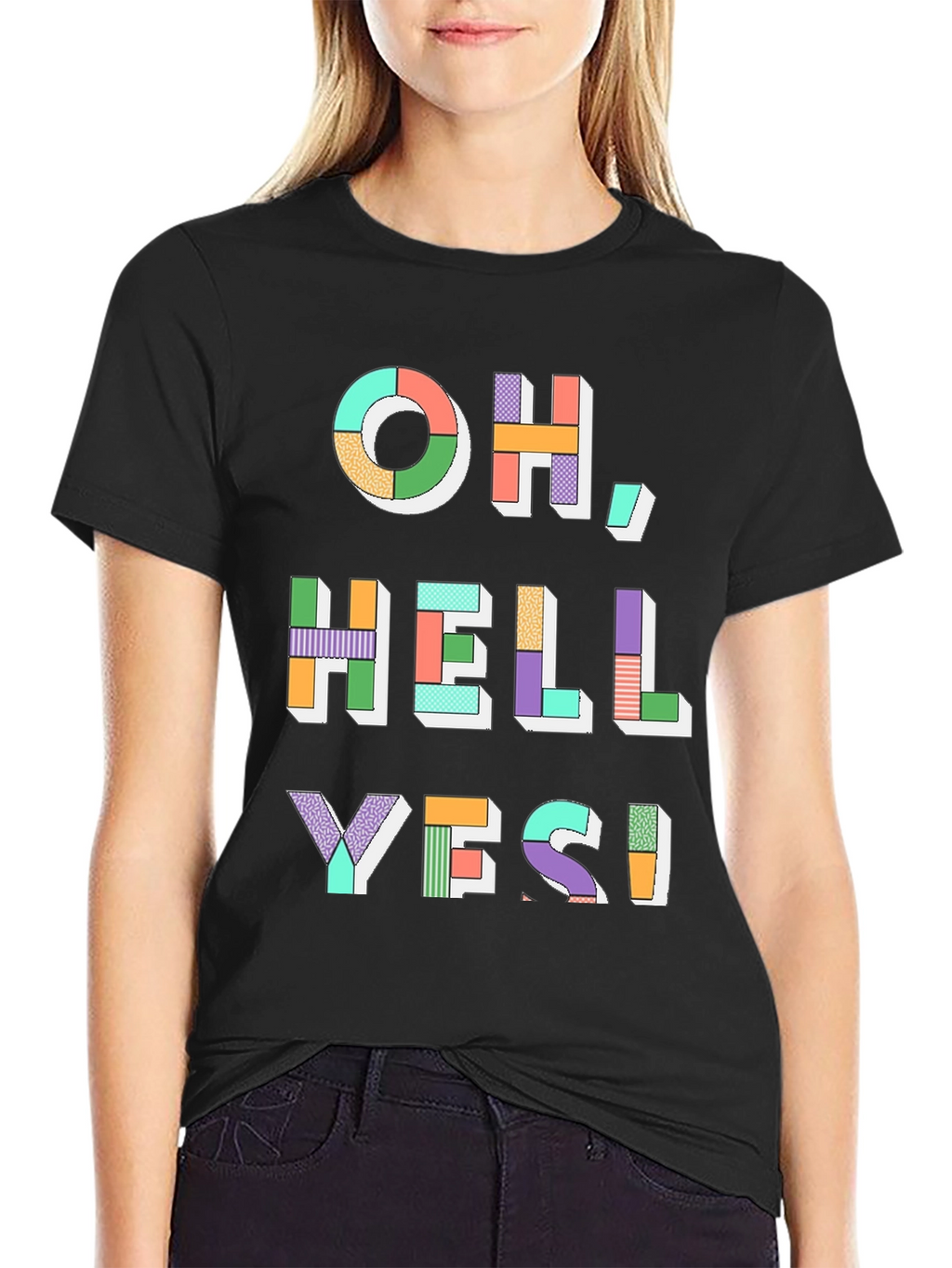 Oh Hell Yes! Graphic Tee - Mens Black T-Shirt