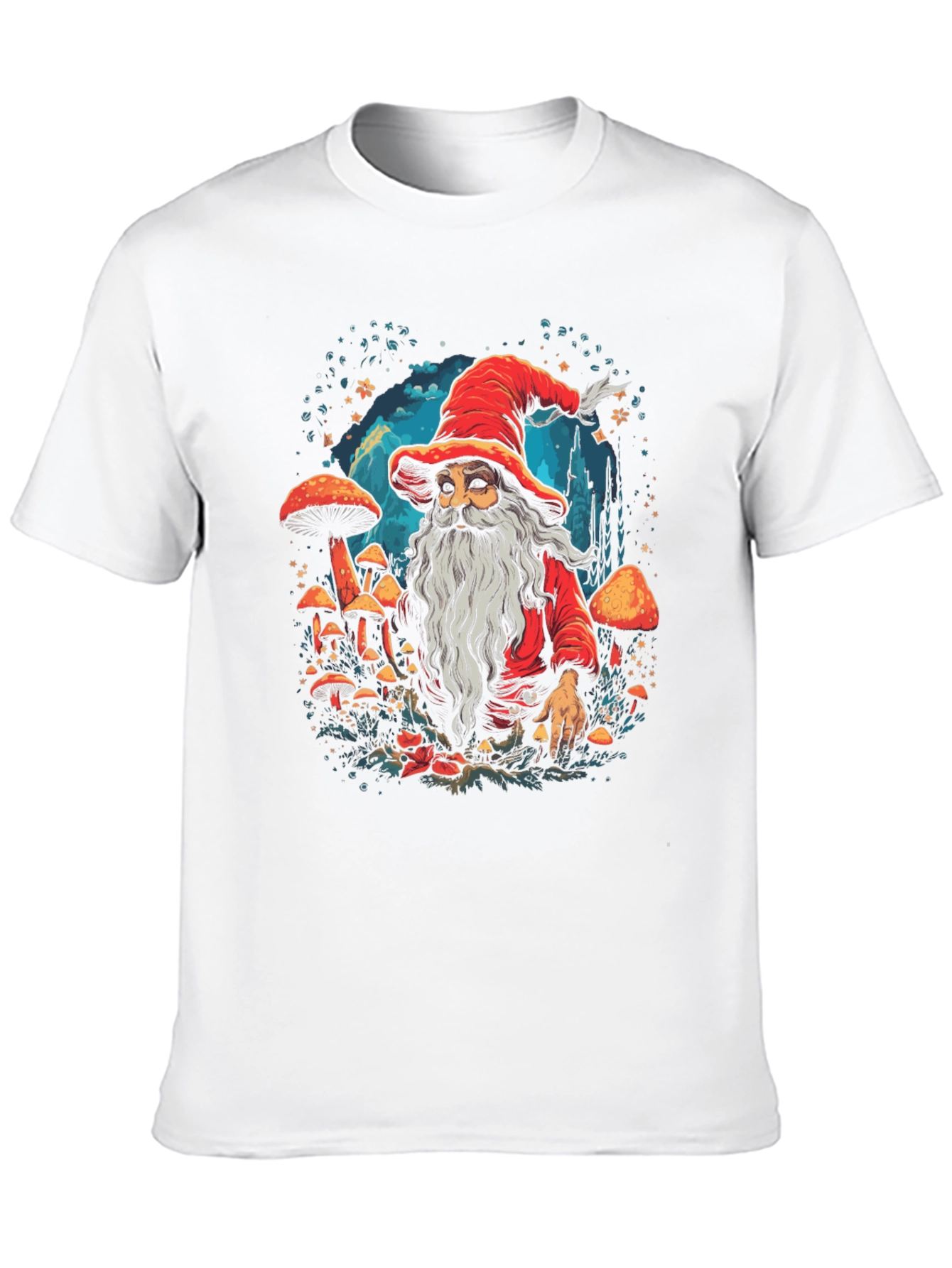 Wizard & Mushroom Graphic T-Shirt