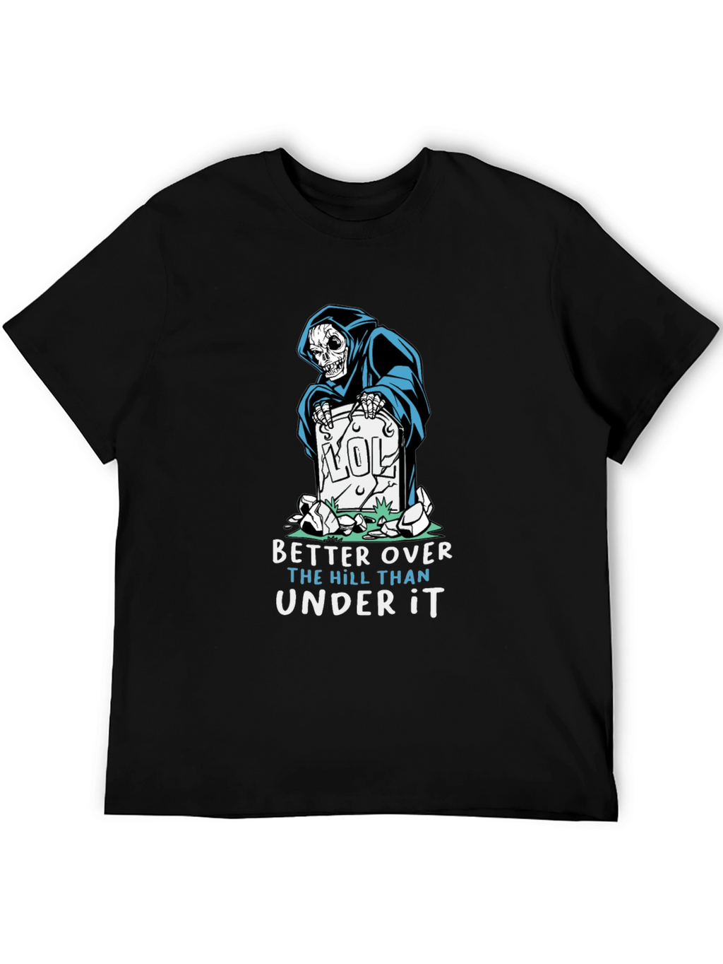 Humorous Grim Reaper Graphic T-Shirt