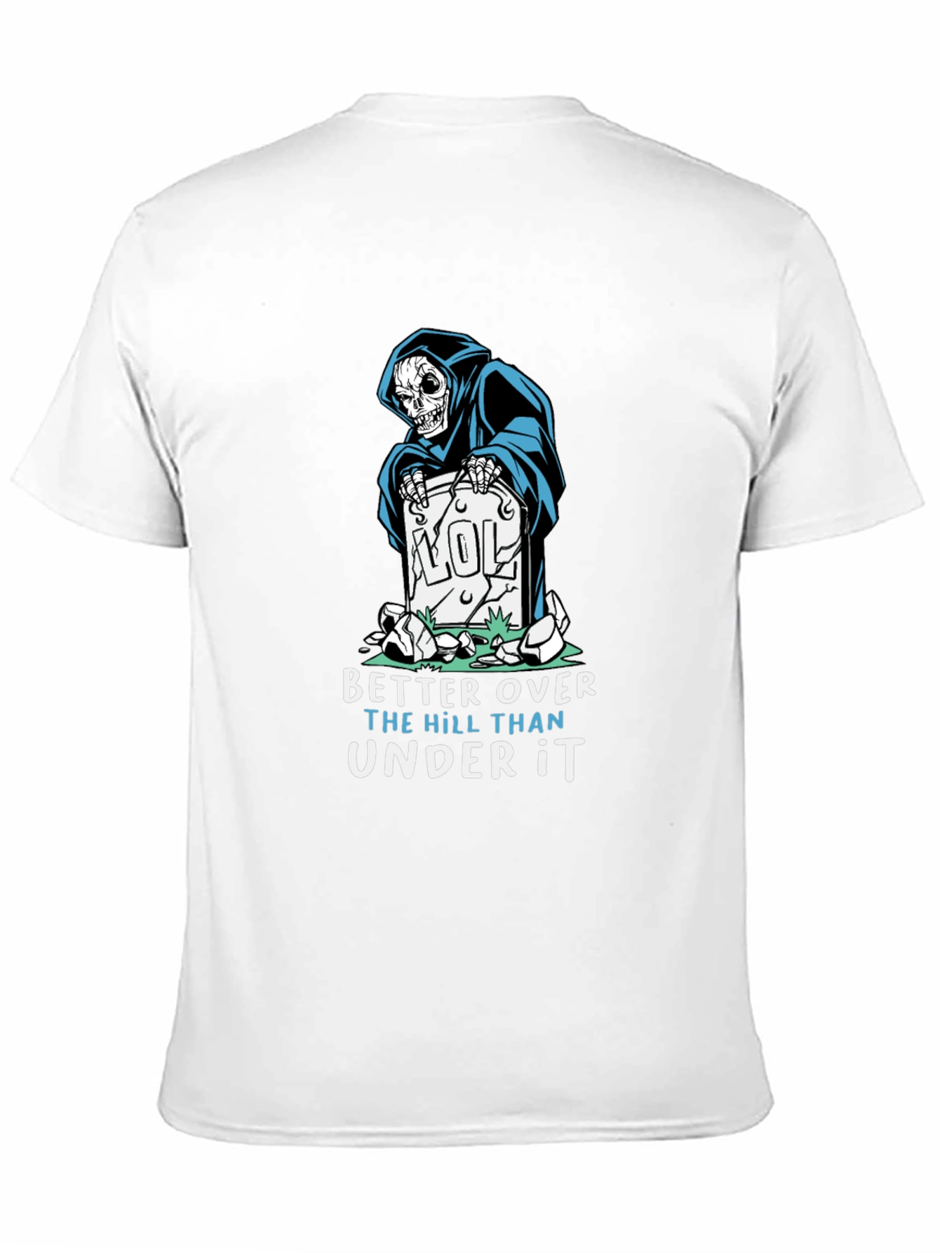 Humorous Grim Reaper Graphic T-Shirt
