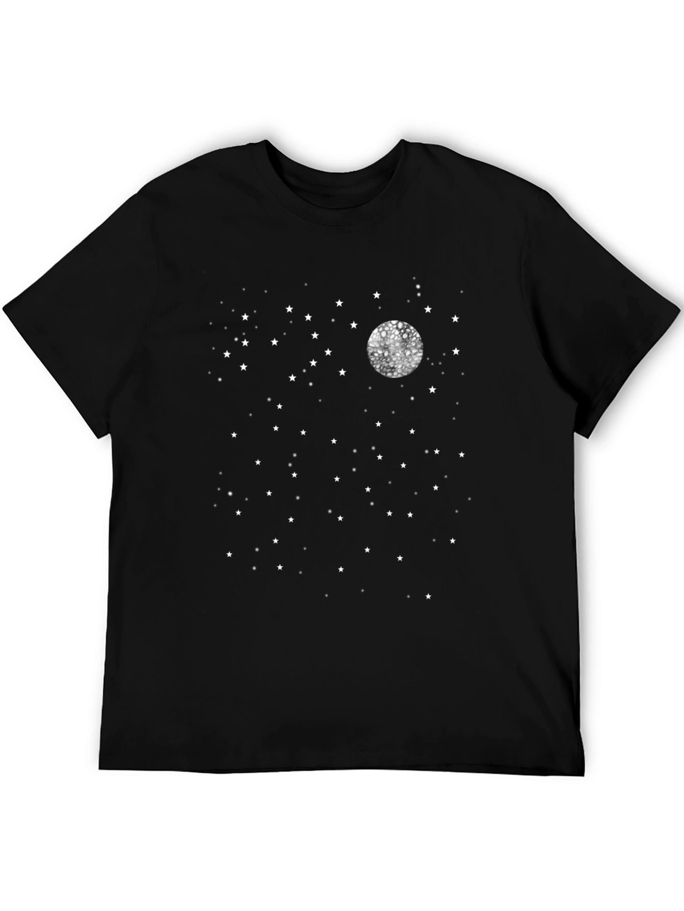 Celestial Moon & Stars Black T-Shirt