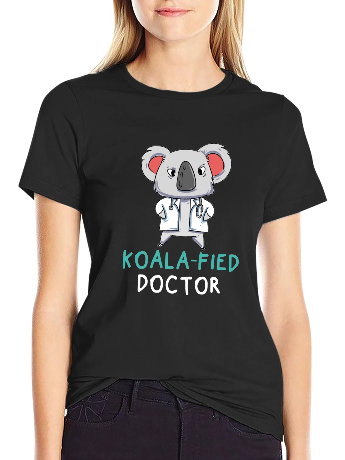 Koala-fied Doctor Graphic T-Shirt Funny Tee