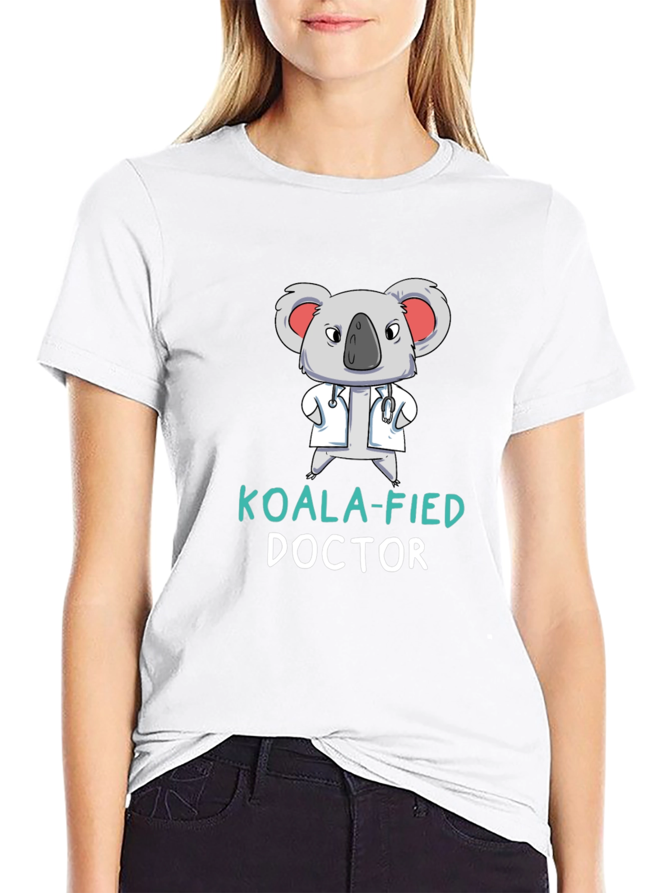 Koala-fied Doctor Graphic T-Shirt Funny Tee