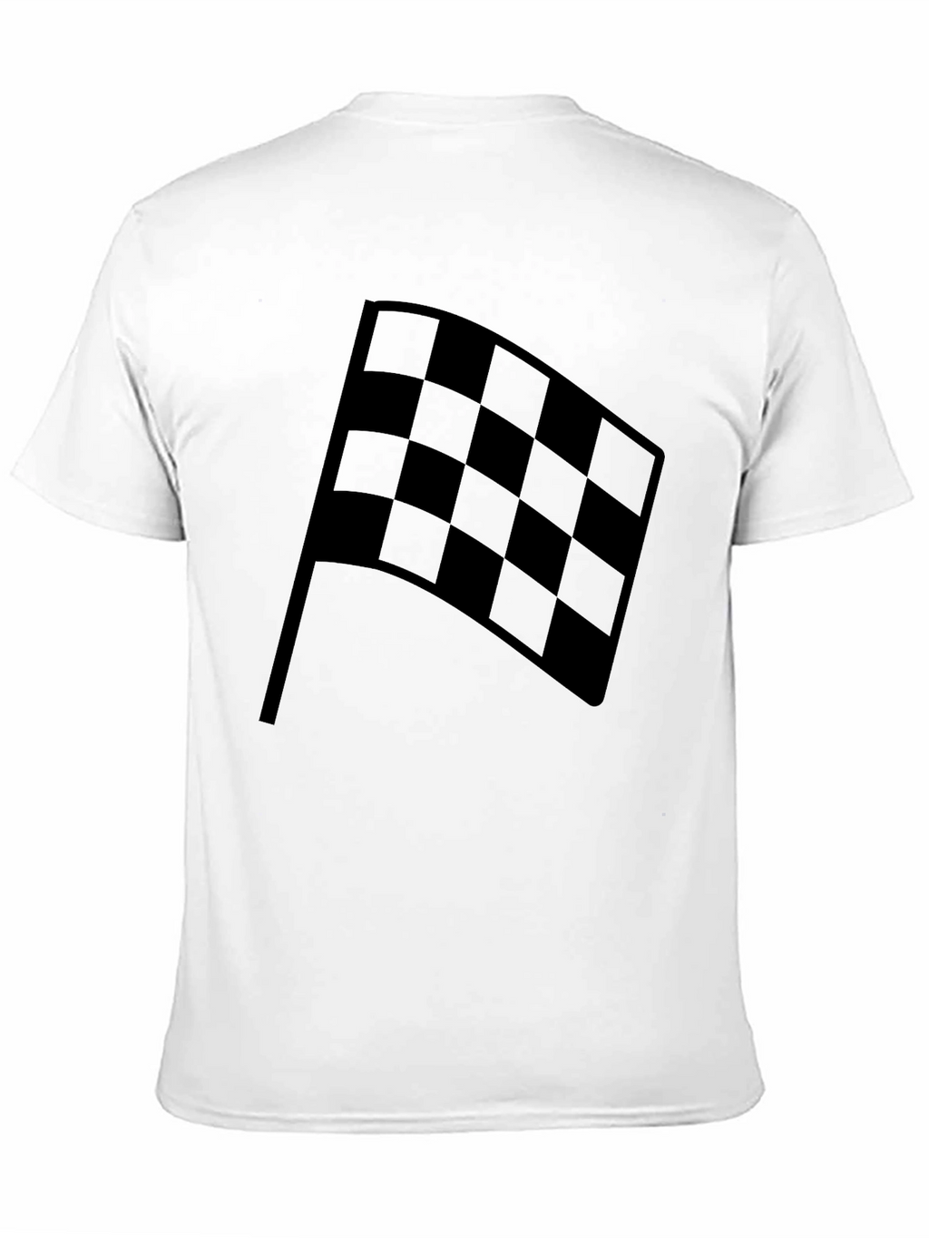 Checkered Flag Black Graphic T-Shirt - Racing Fan Apparel