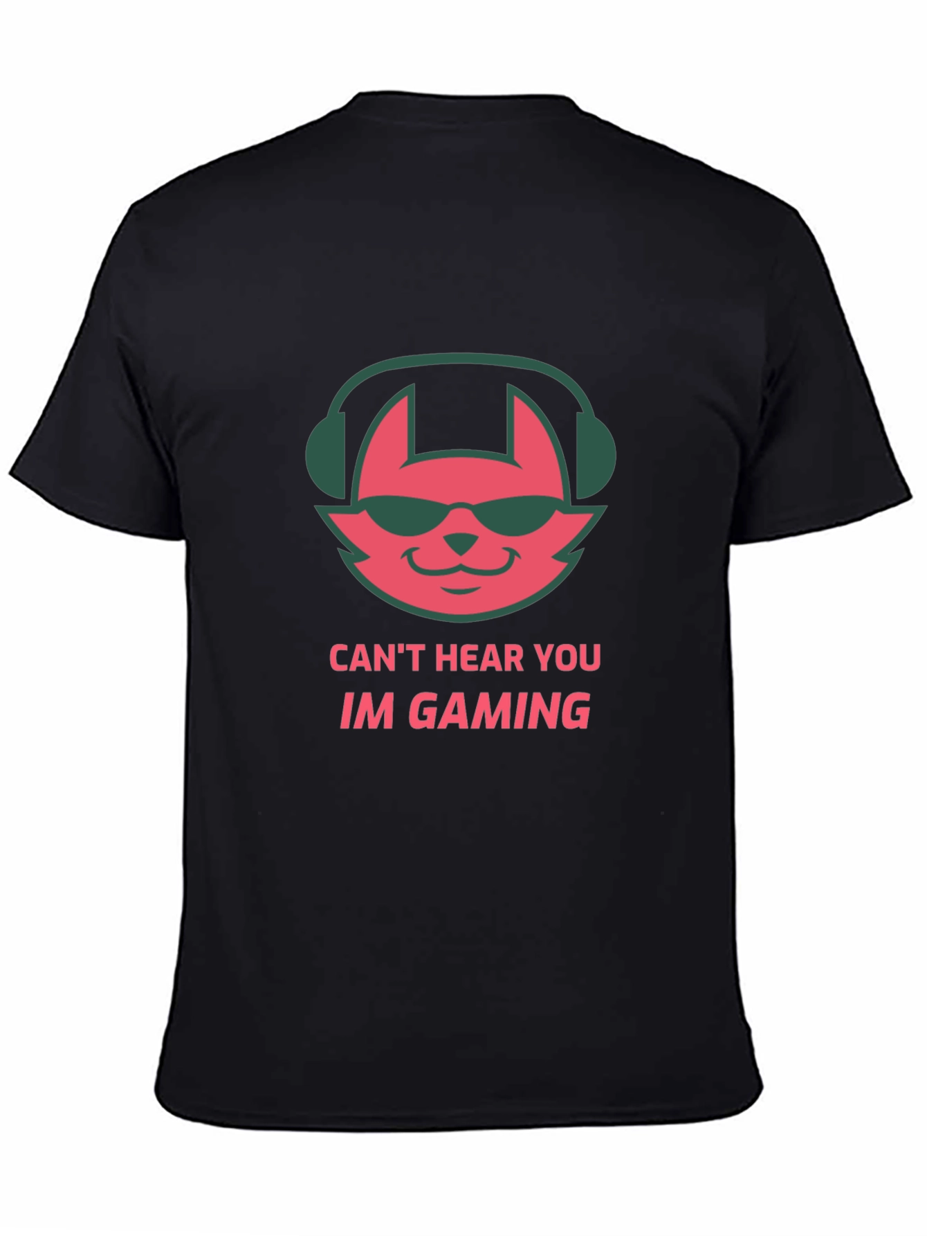 Cool Gamer Cat T-Shirt - Cant Hear You Im Gaming!