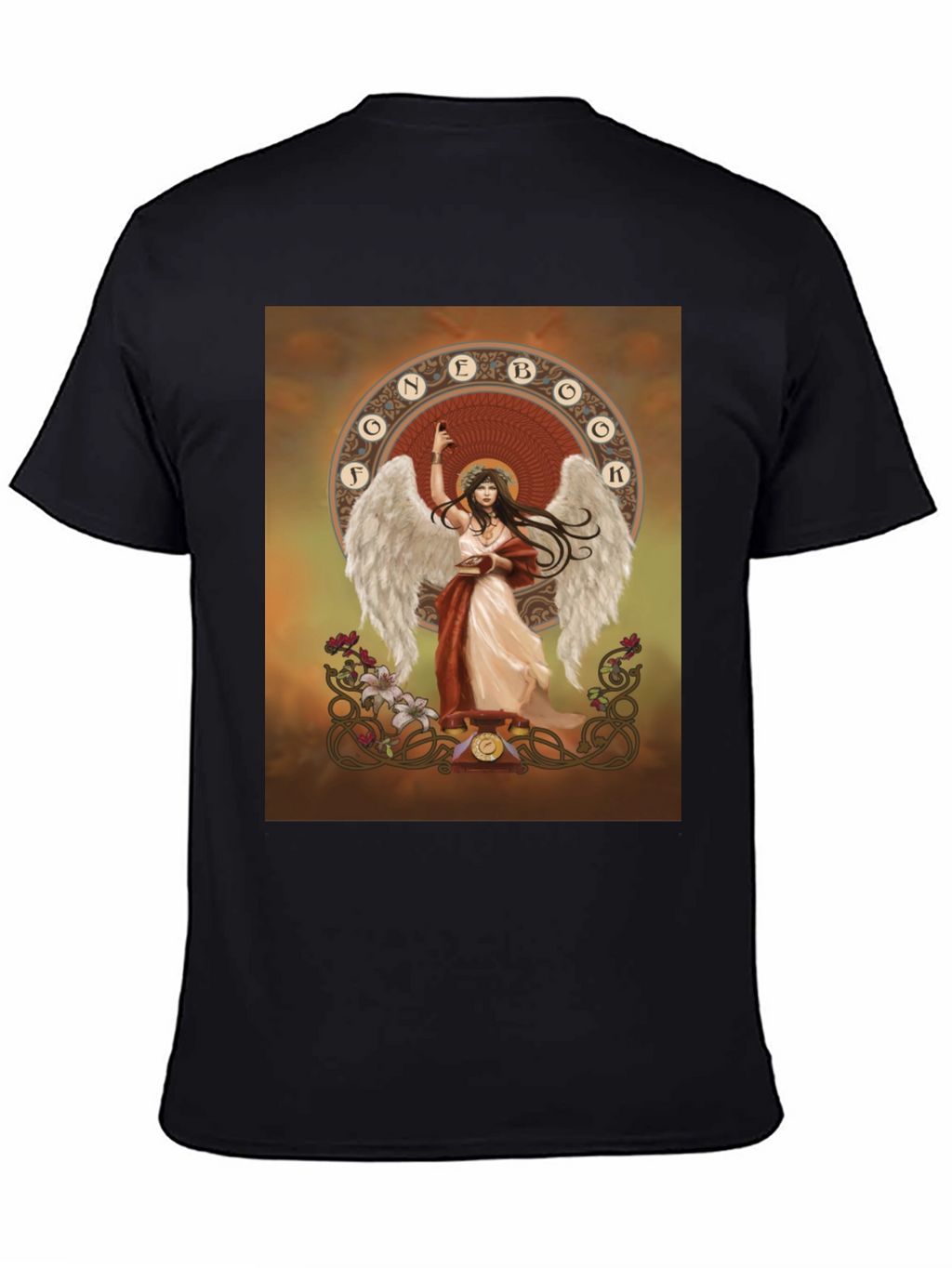 Angel Wings Graphic Tee - Black