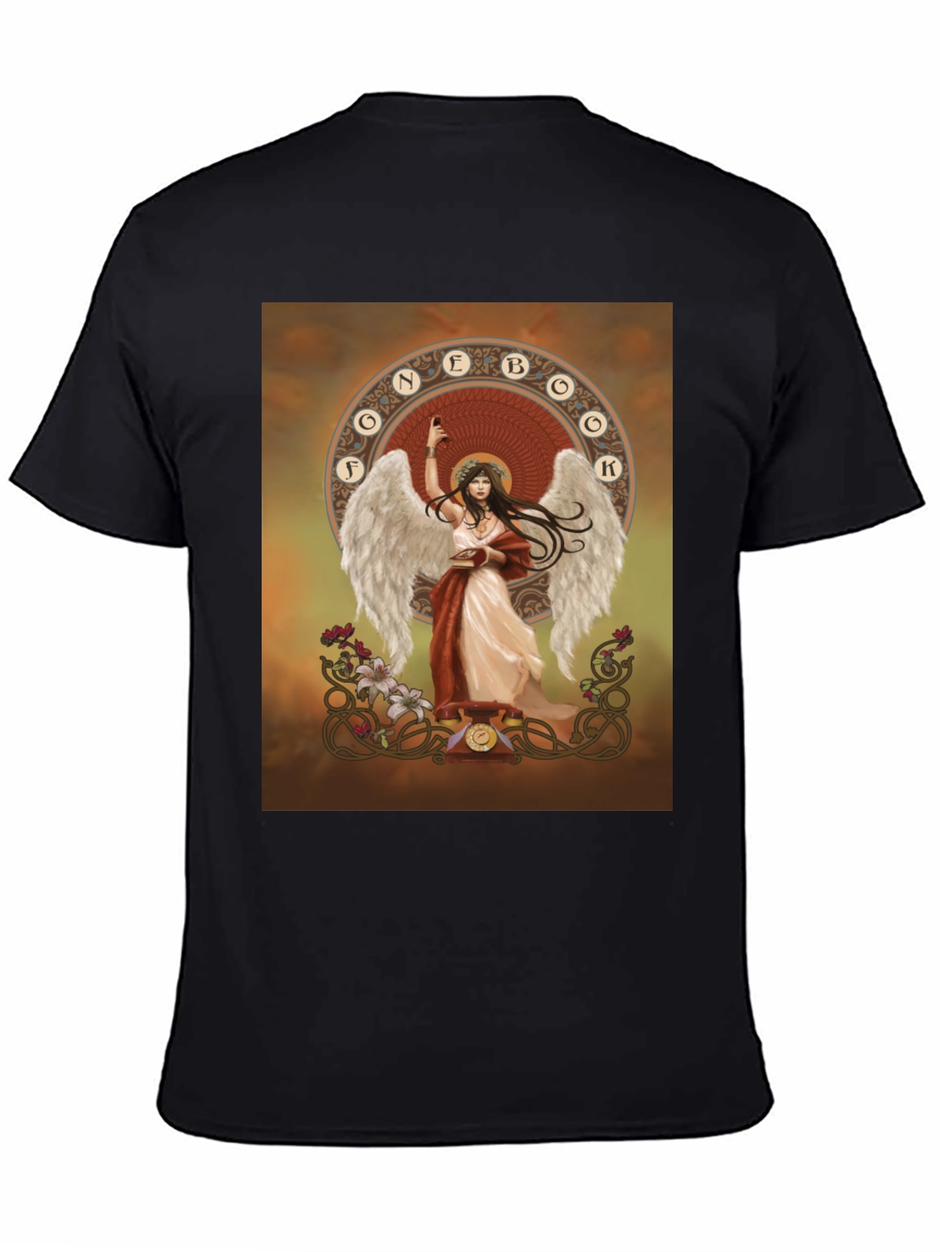 Angel Wings Graphic Tee - Black
