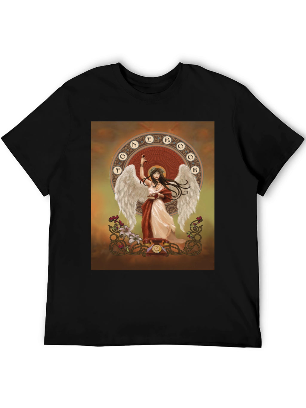 Angel Wings Graphic Tee - Black