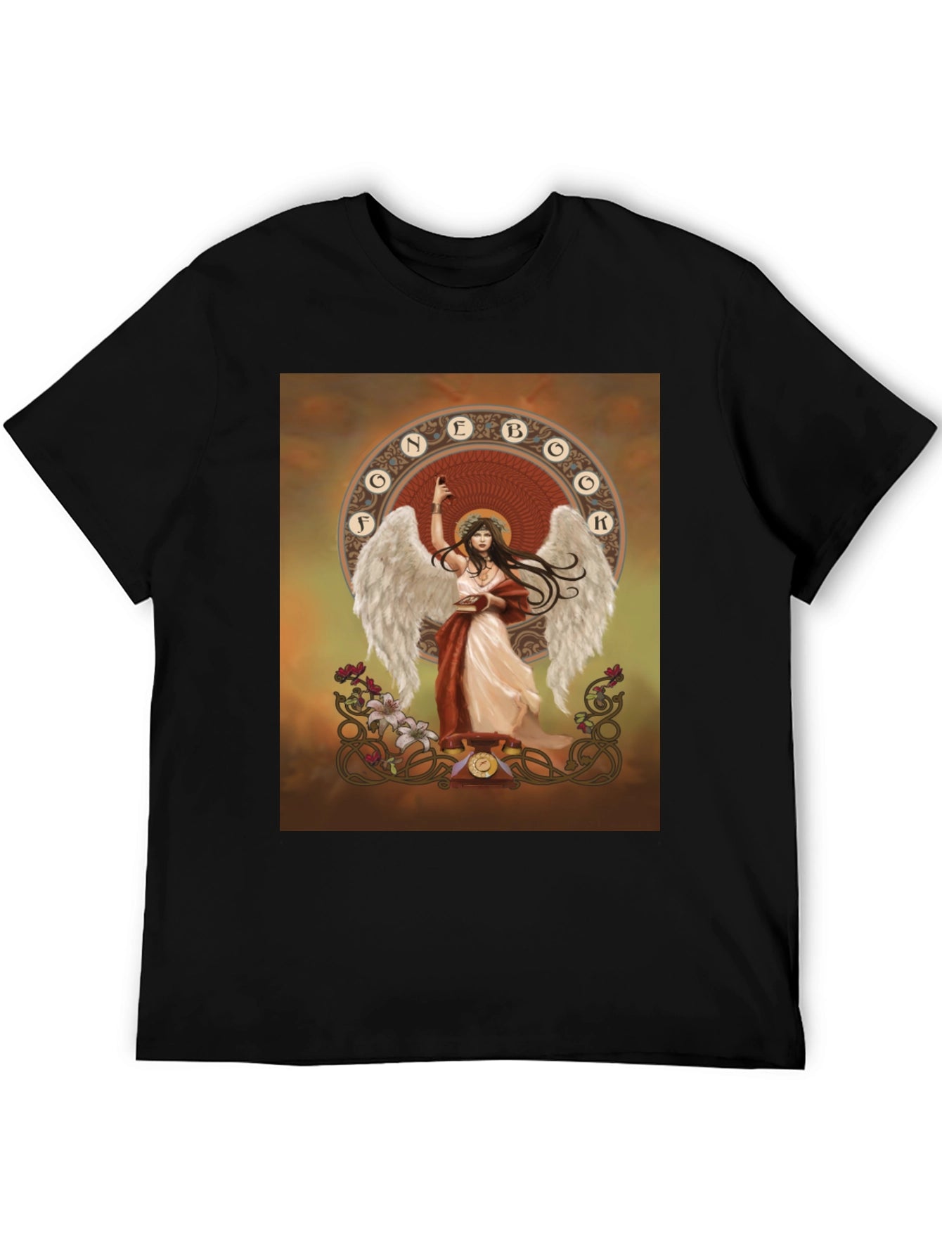 Angel Wings Graphic Tee - Black