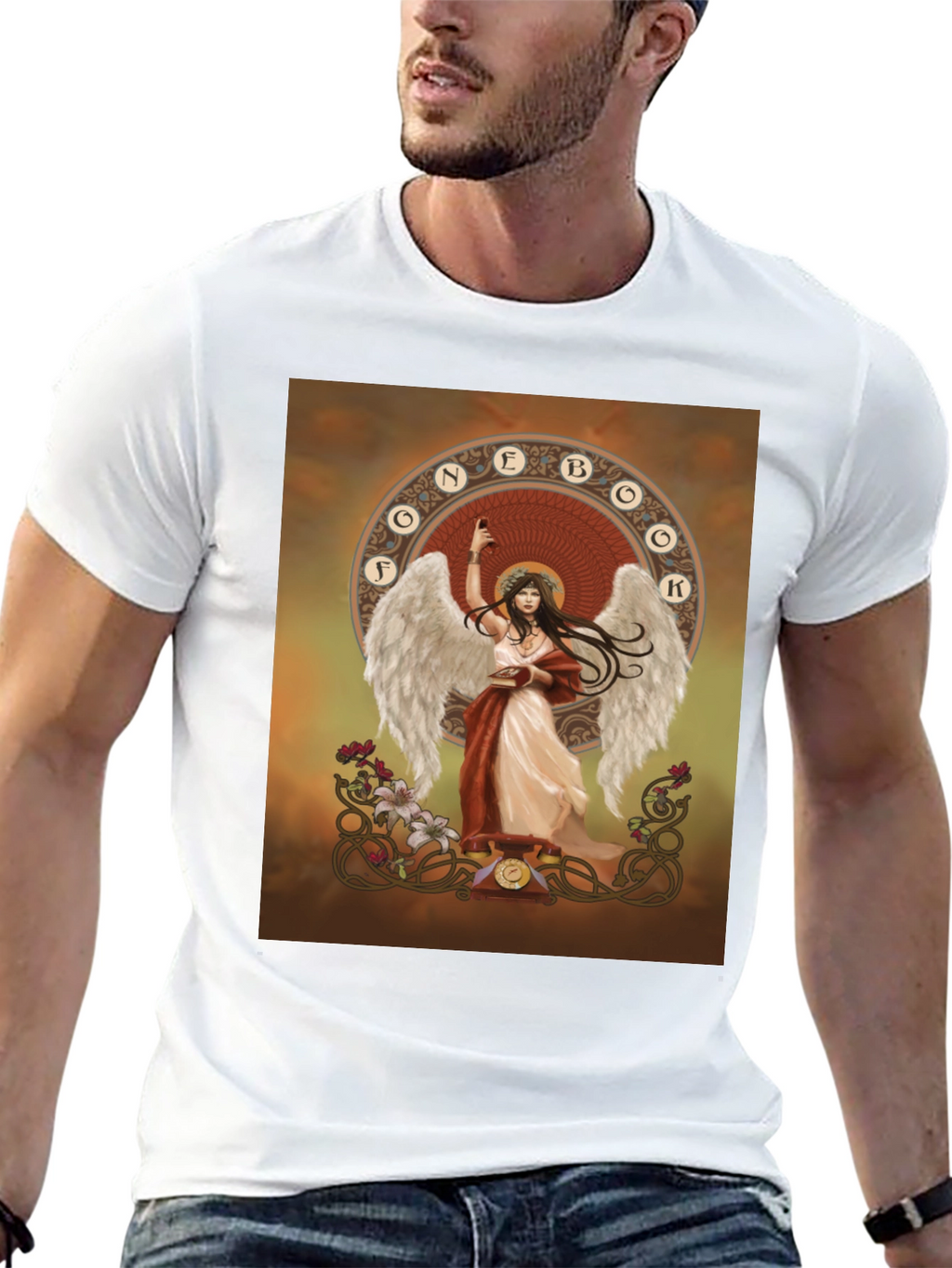 Angel Wings Graphic Tee - Black