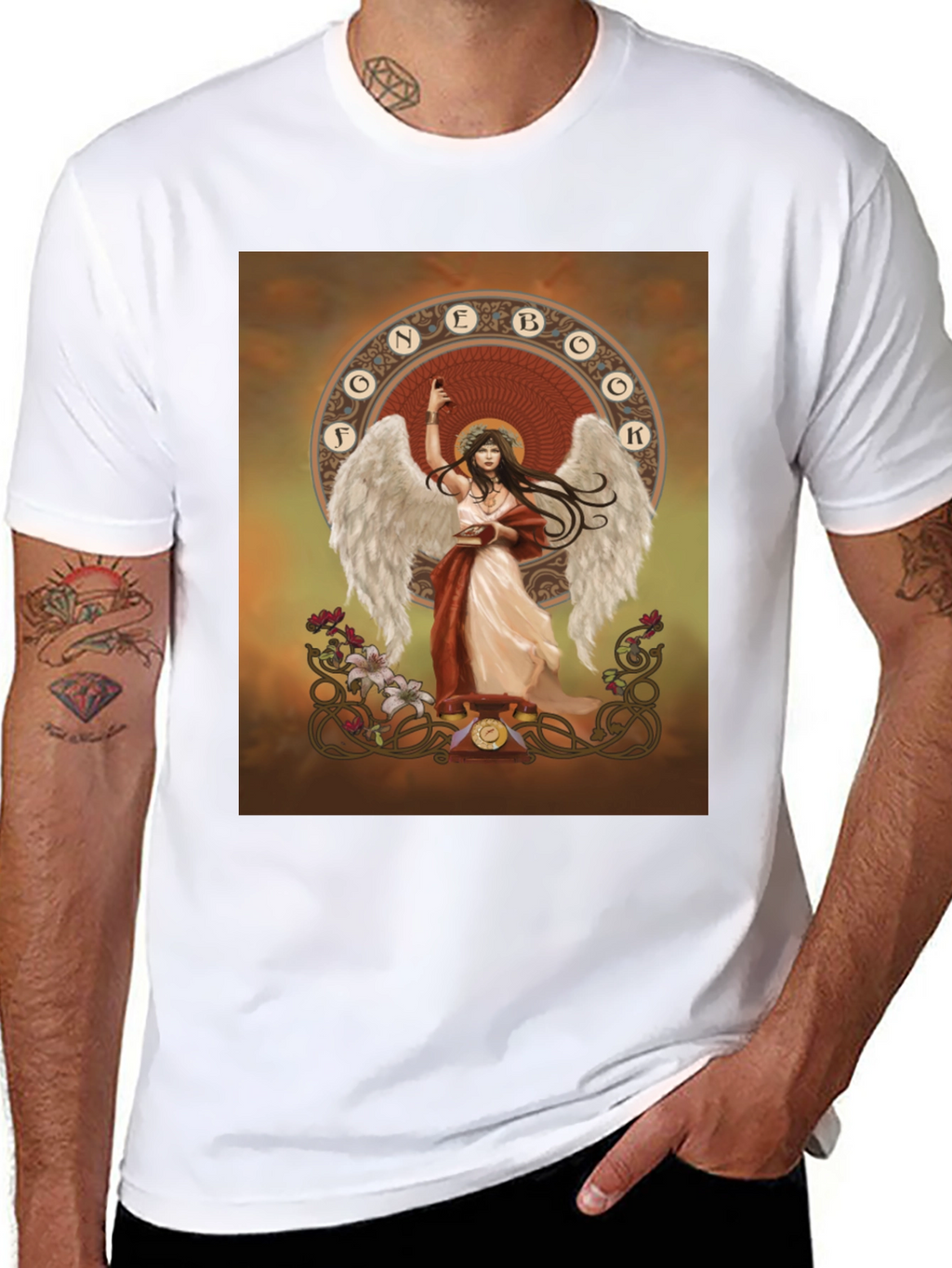 Angel Wings Graphic Tee - Black