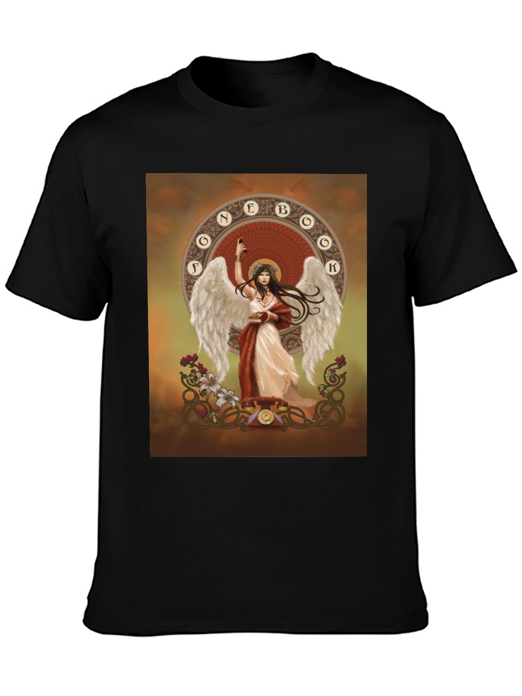 Angel Wings Graphic Tee - Black