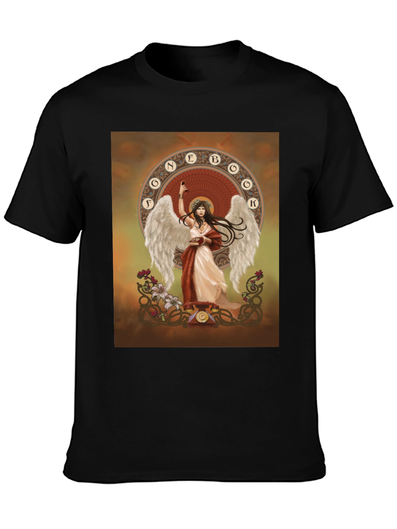 Angel Wings Graphic Tee - Black