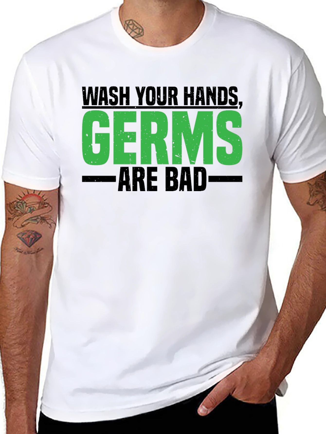 Wash Your Hands Germs Are Bad Graphic Tee