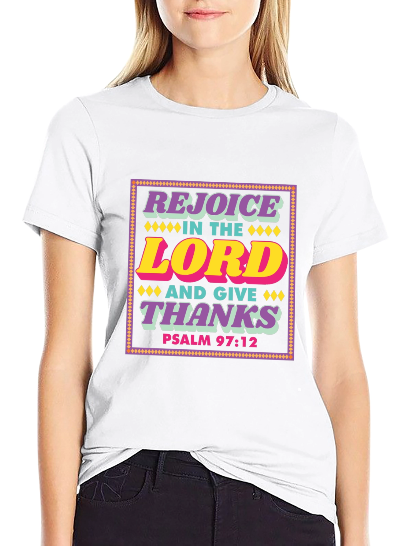 Rejoice in the Lord T-Shirt - Psalm 97:12 Christian Apparel