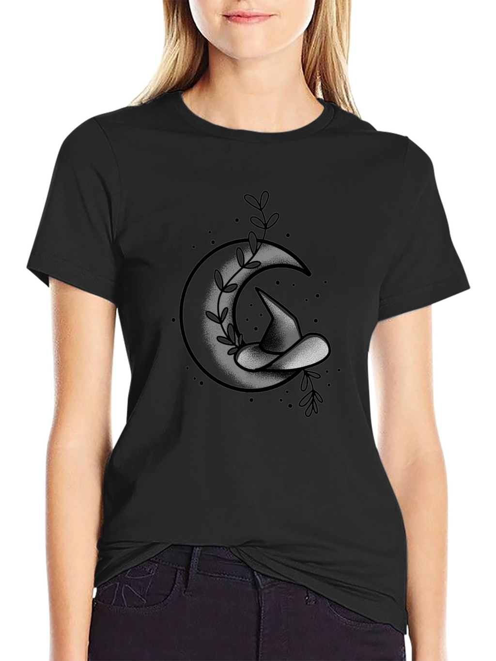 Mystic Moon Witch Hat Graphic Tee