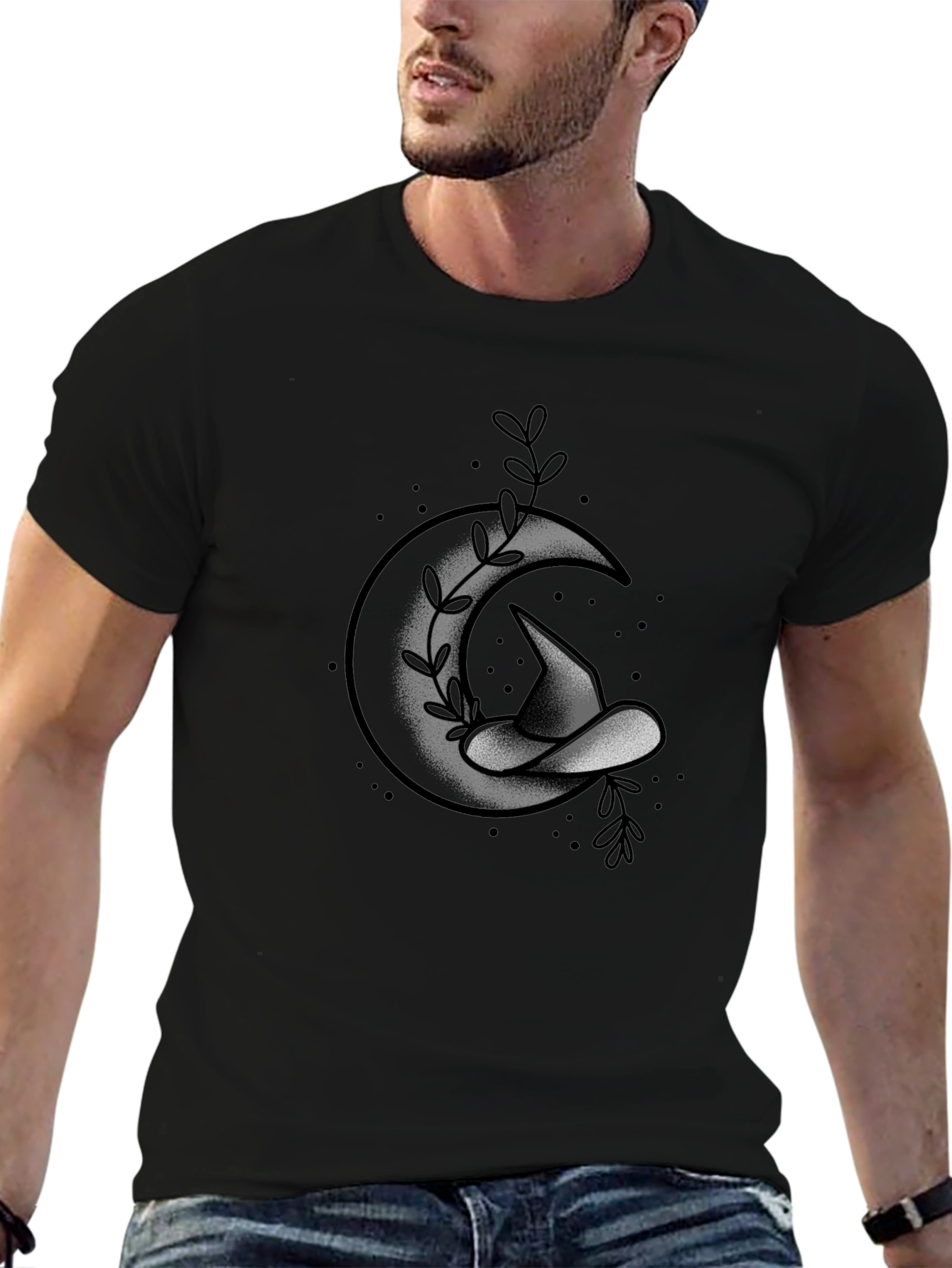 Mystic Moon Witch Hat Graphic Tee