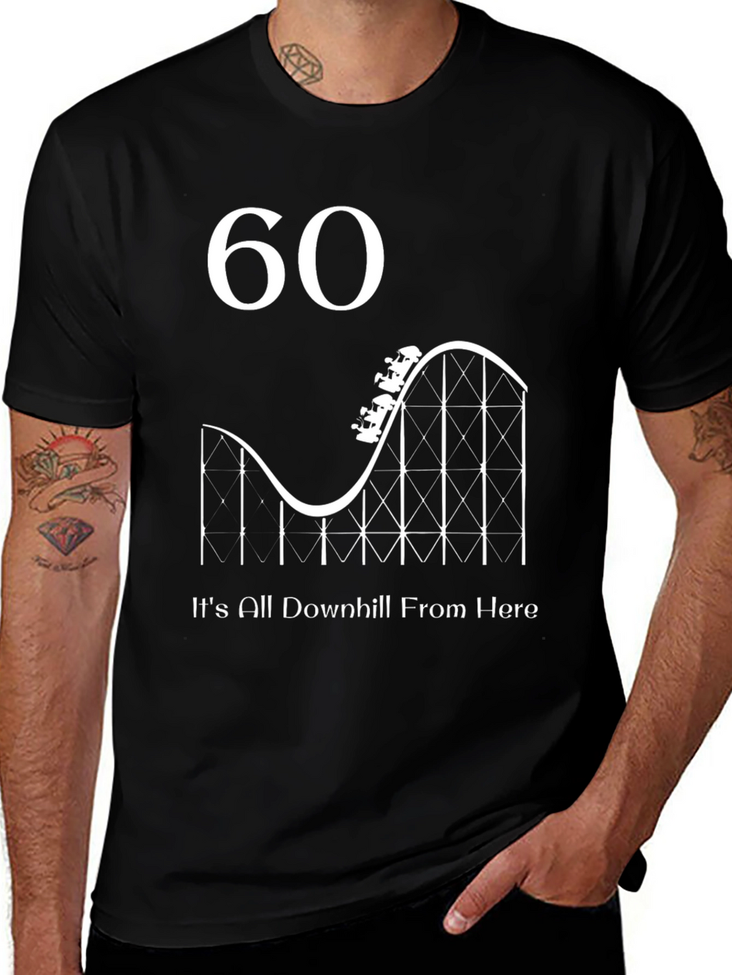 60th Birthday Downhill Rollercoaster T-Shirt