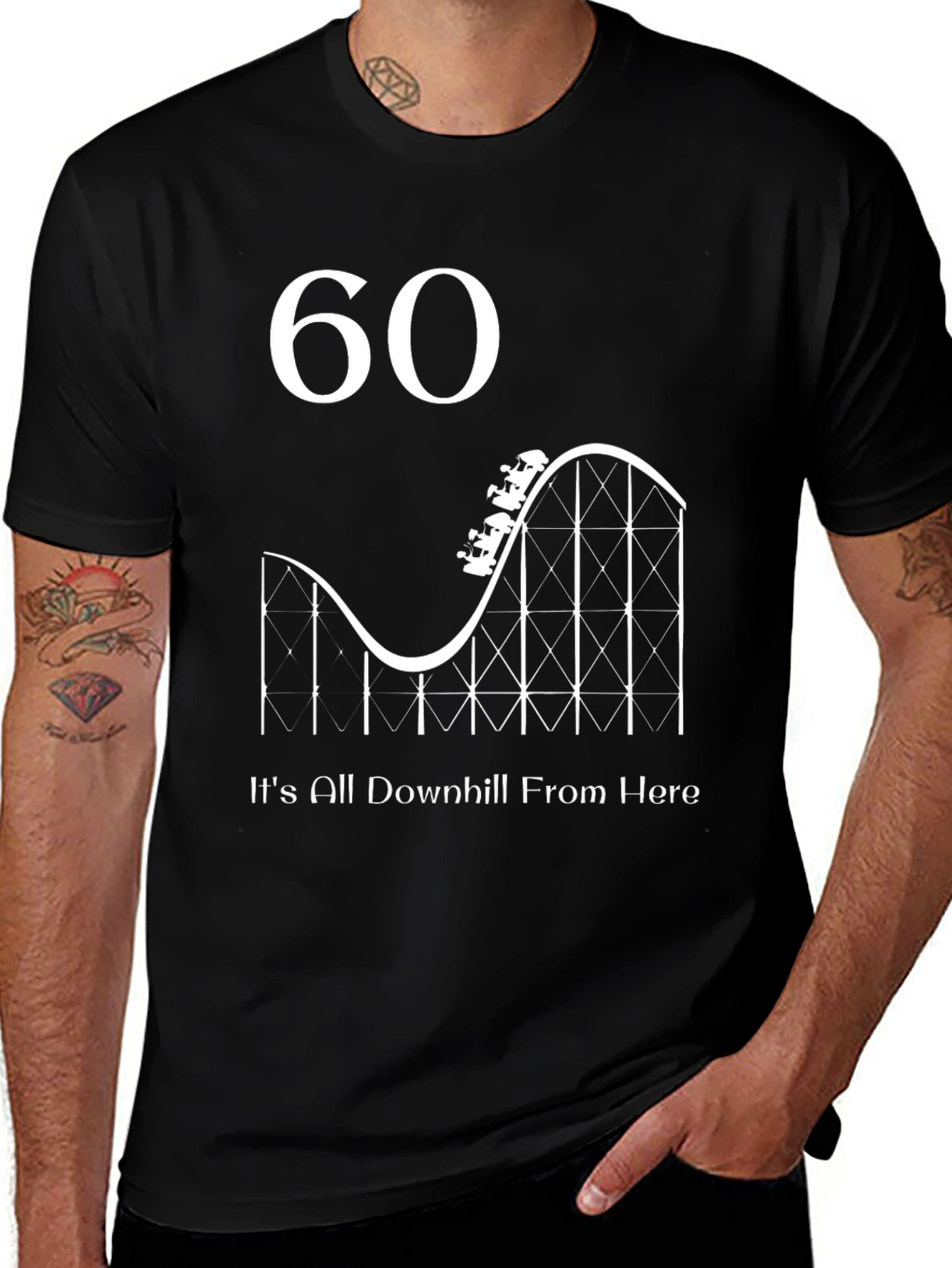 60th Birthday Downhill Rollercoaster T-Shirt