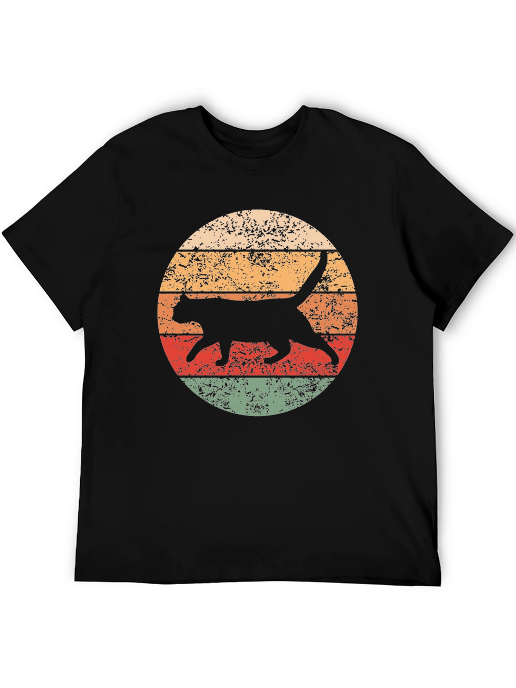 Retro Cat Graphic T-Shirt - Cool Feline Design