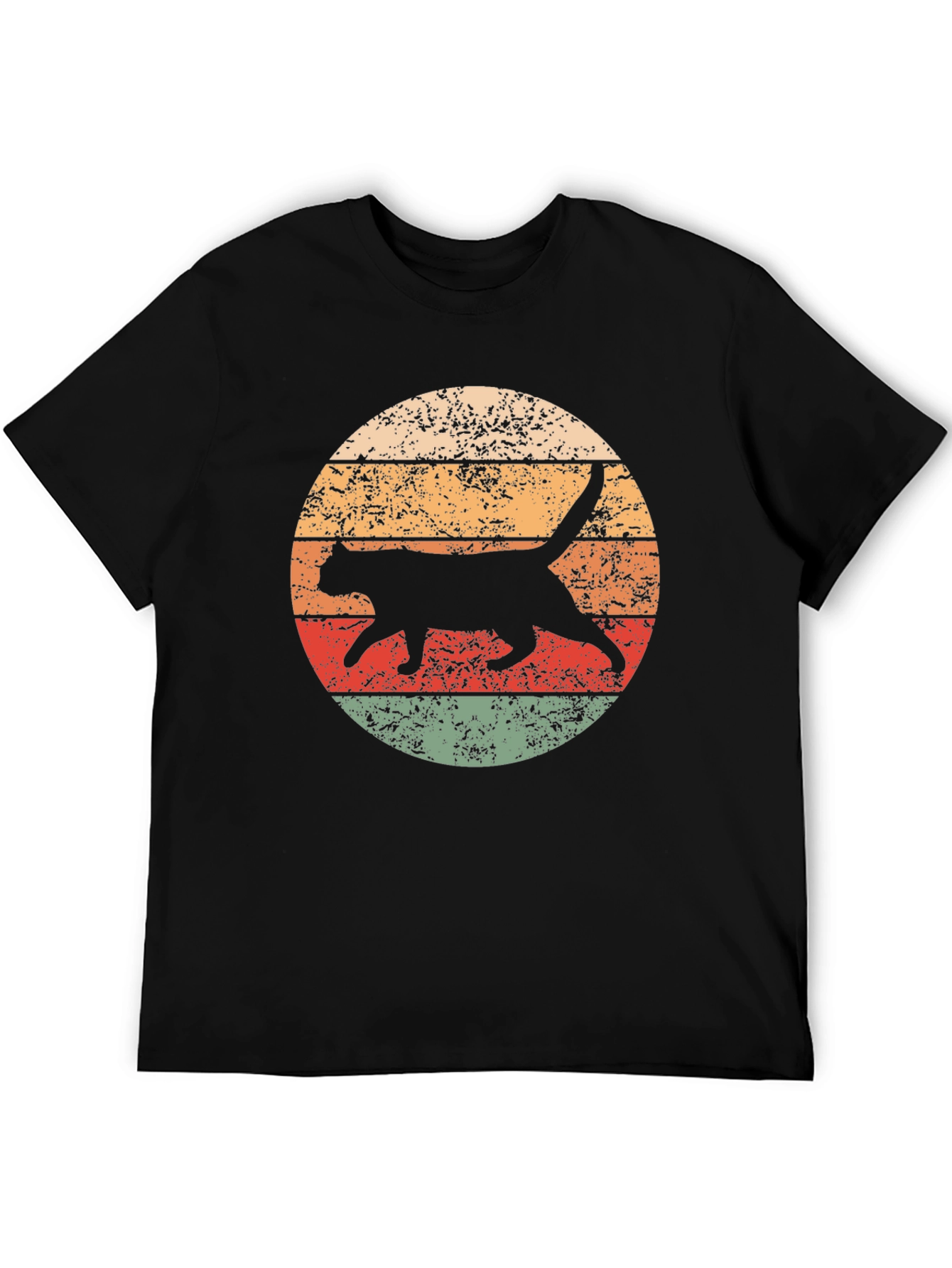 Retro Cat Graphic T-Shirt - Cool Feline Design
