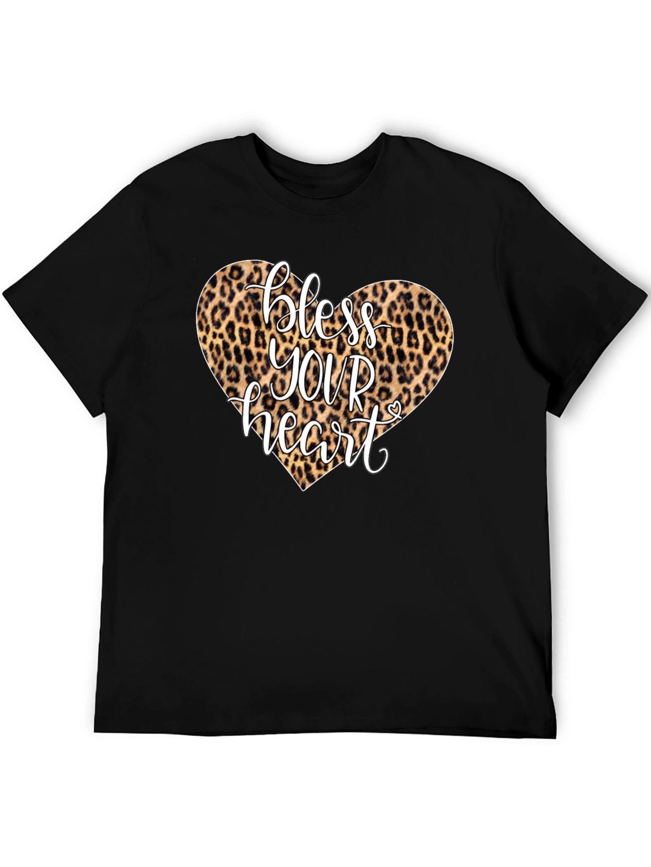 Bless Your Heart Leopard Print Graphic Tee