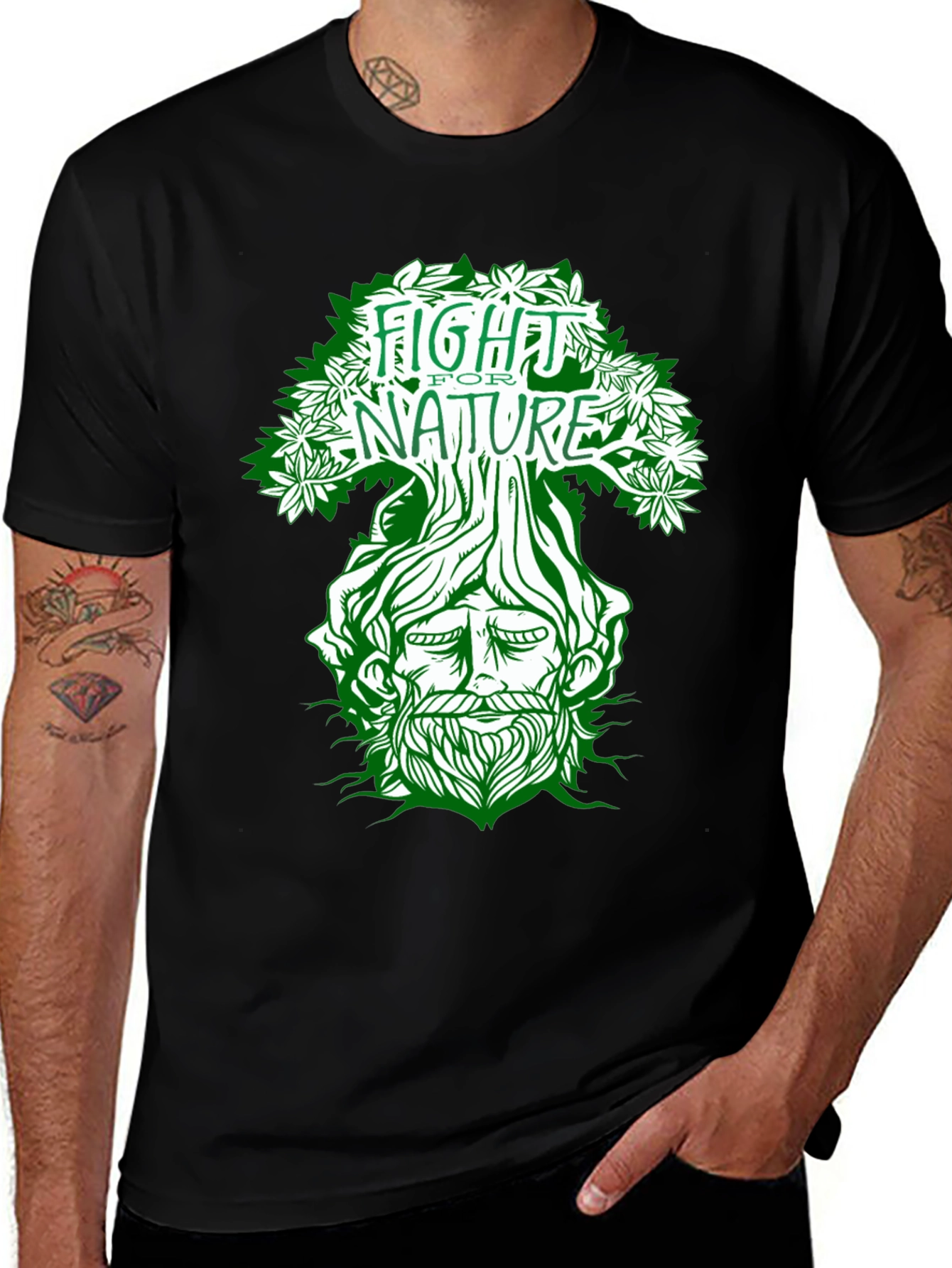 Fight For Nature T-Shirt - Tree Man Graphic Tee