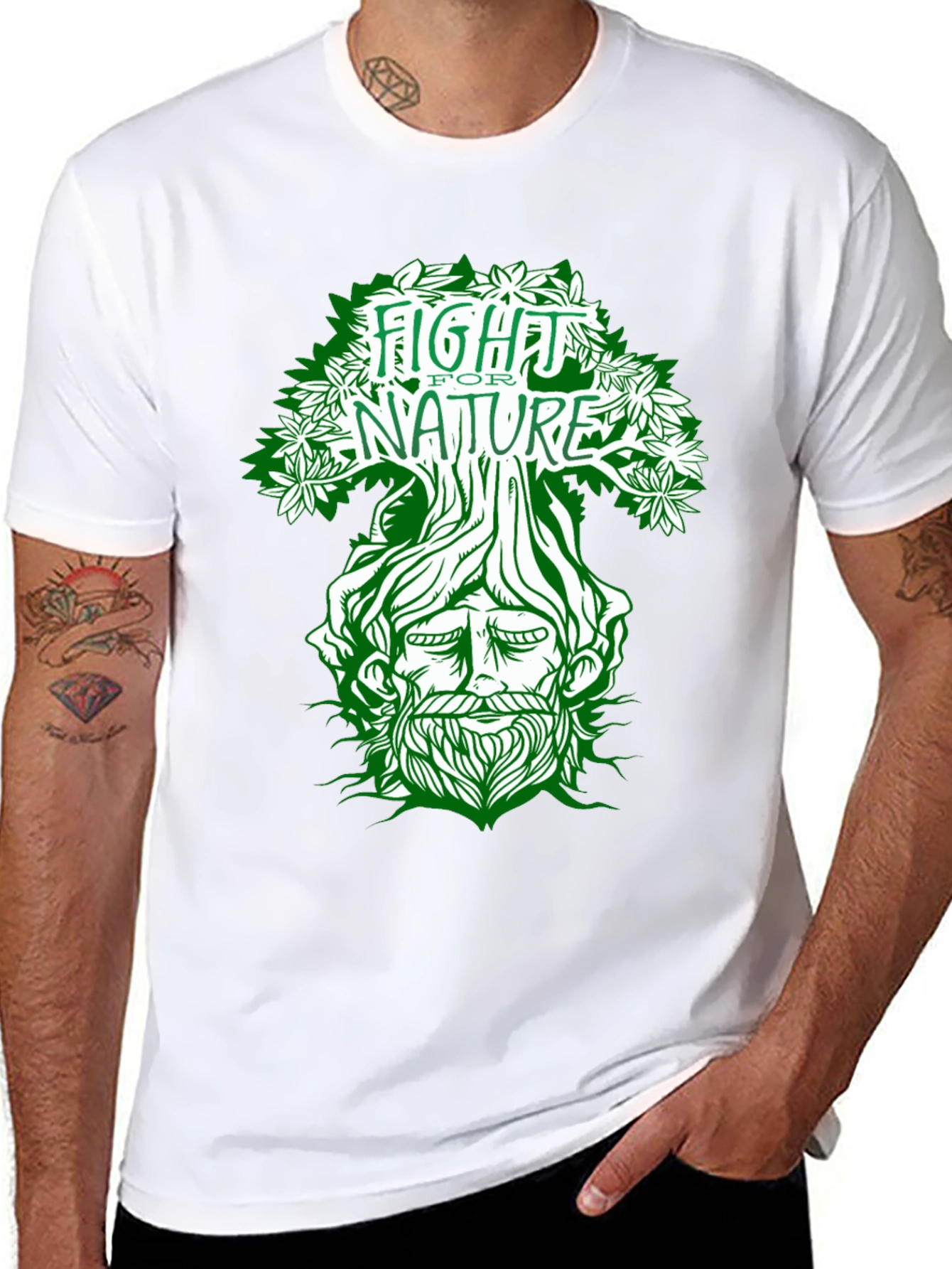 Fight For Nature T-Shirt - Tree Man Graphic Tee