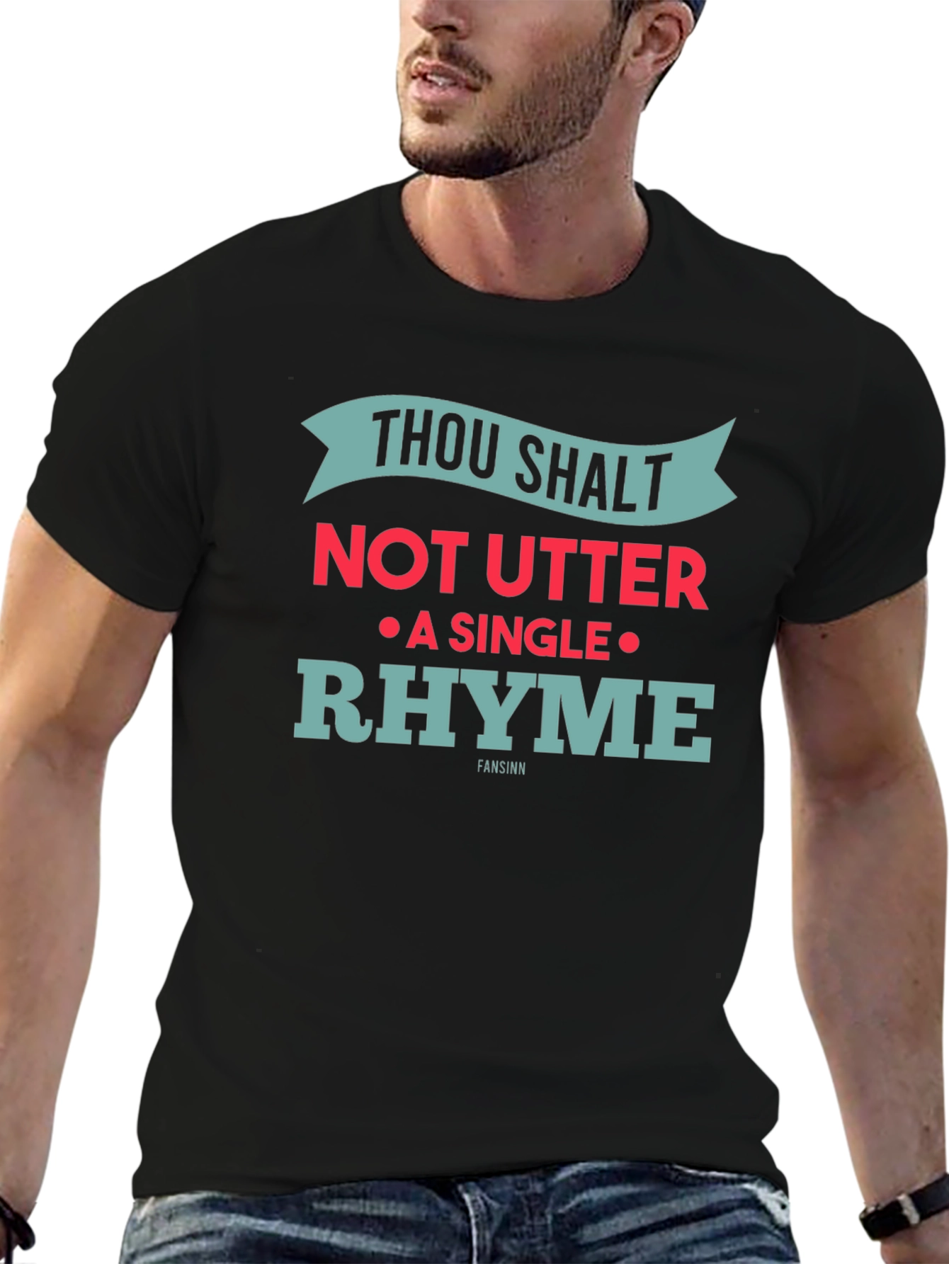 Thou Shalt Not Utter Rhyme Novelty Graphic T-Shirt
