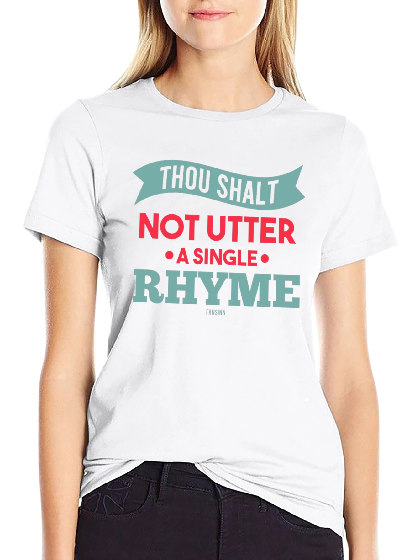 Thou Shalt Not Utter Rhyme Novelty Graphic T-Shirt