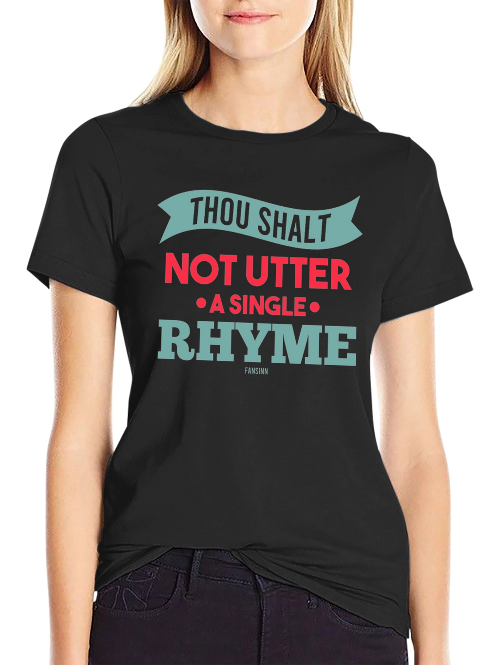 Thou Shalt Not Utter Rhyme Novelty Graphic T-Shirt