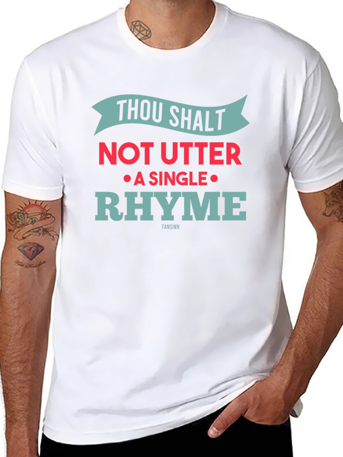 Thou Shalt Not Utter Rhyme Novelty Graphic T-Shirt