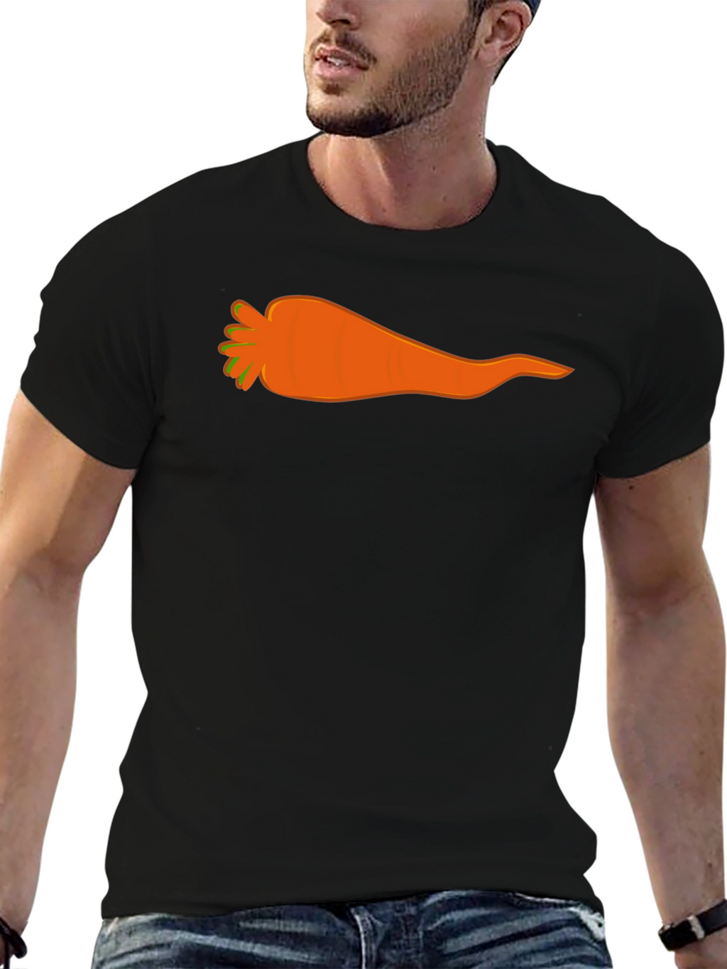 Funny Carrot Graphic Tee - Trendy Mens T-Shirt