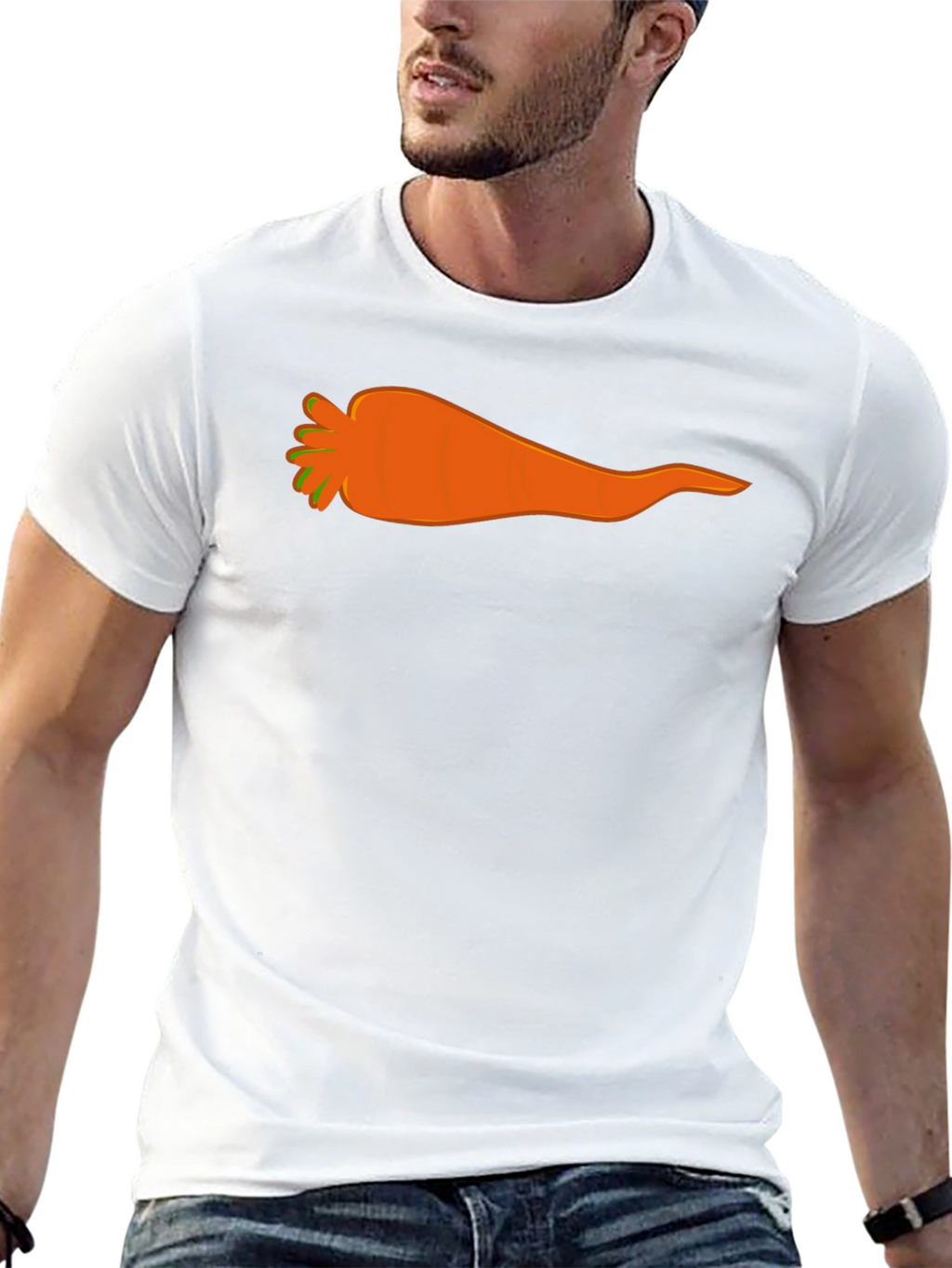 Funny Carrot Graphic Tee - Trendy Mens T-Shirt