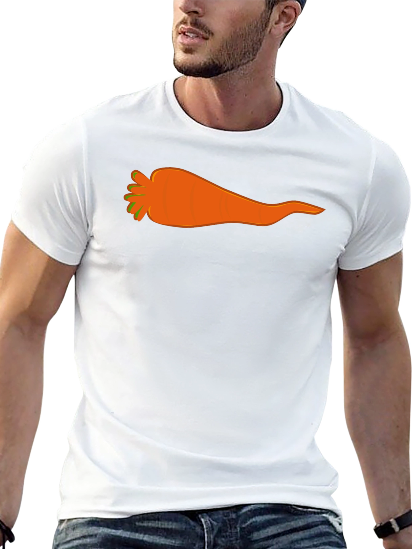Funny Carrot Graphic Tee - Trendy Mens T-Shirt