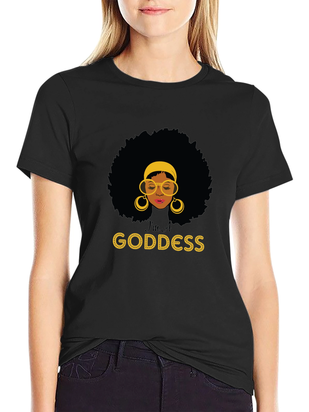 Im A Goddess Black T-Shirt