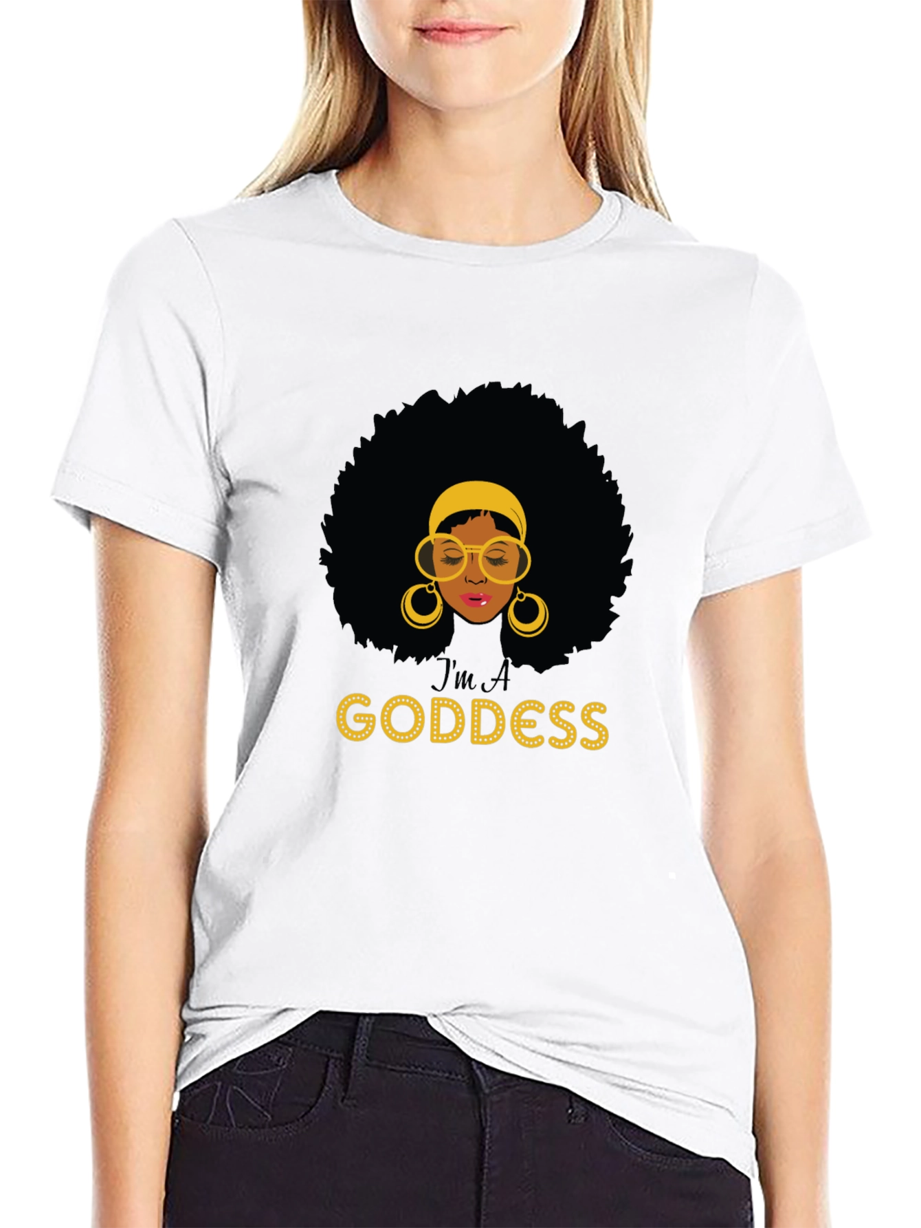 Im A Goddess Black T-Shirt