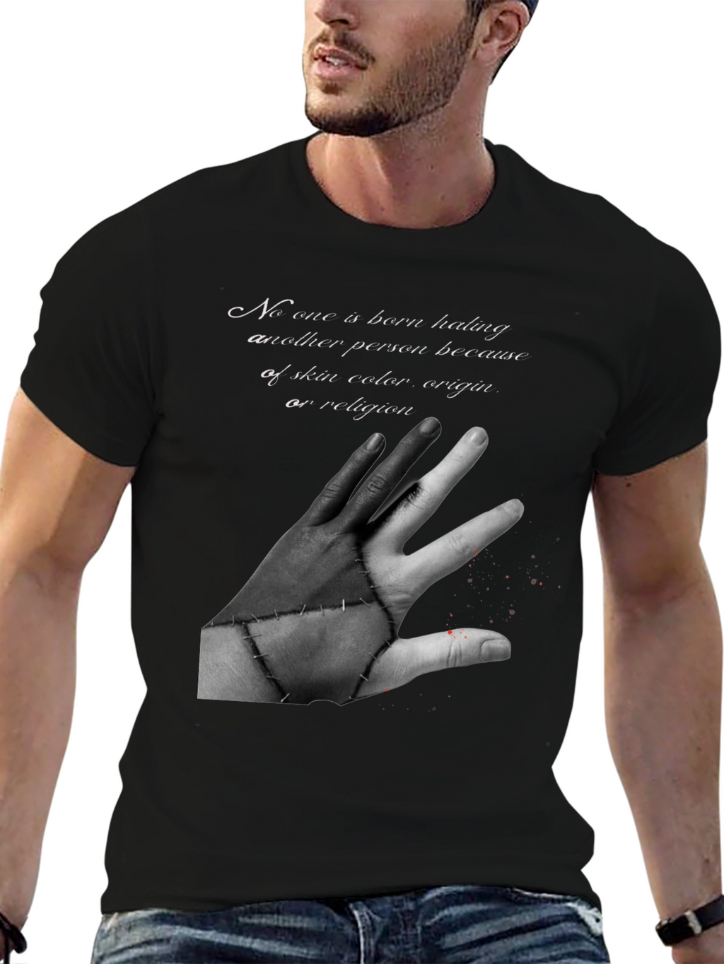 Unity Black T-Shirt - No Hate Graphic Tee