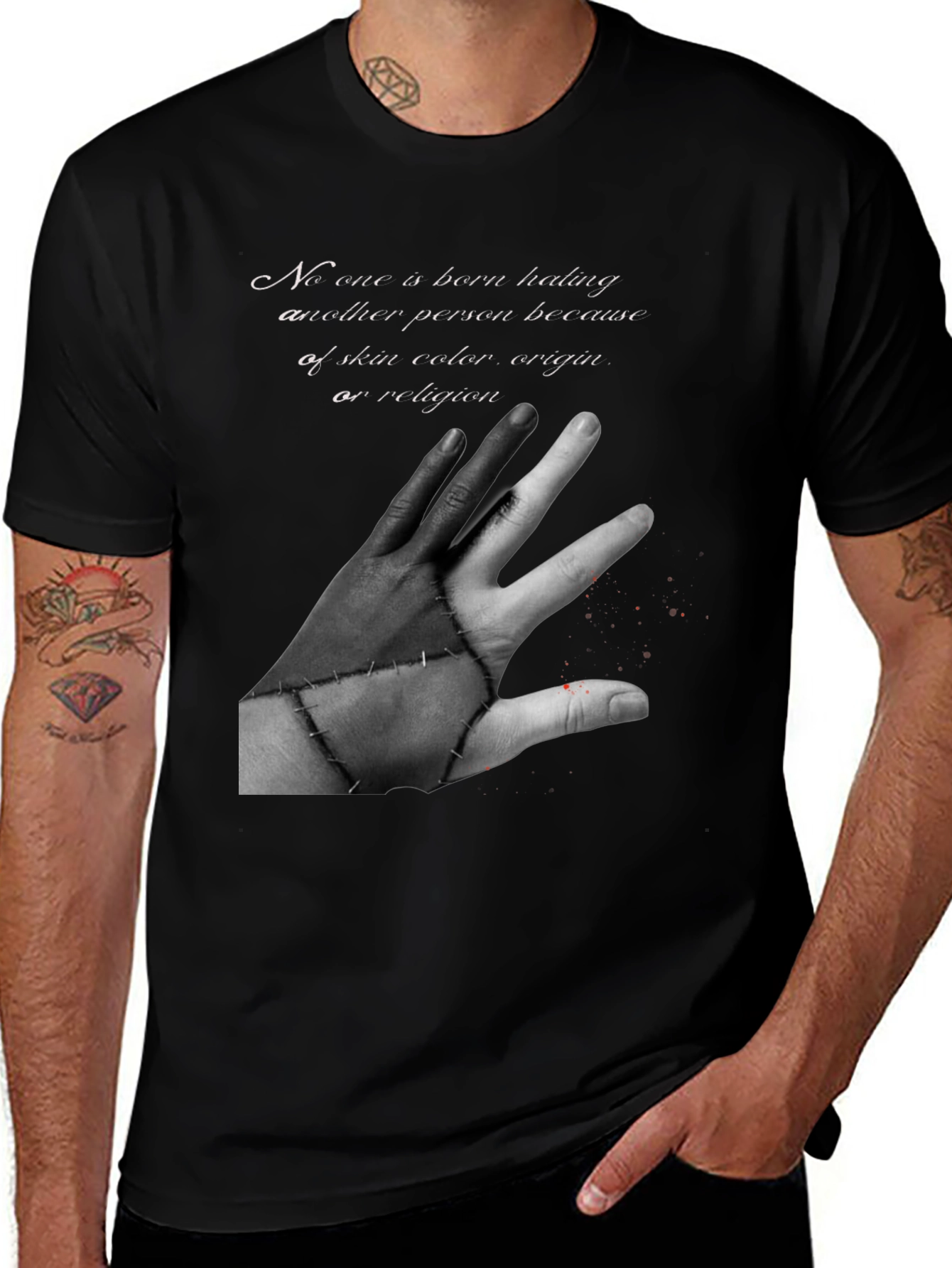 Unity Black T-Shirt - No Hate Graphic Tee