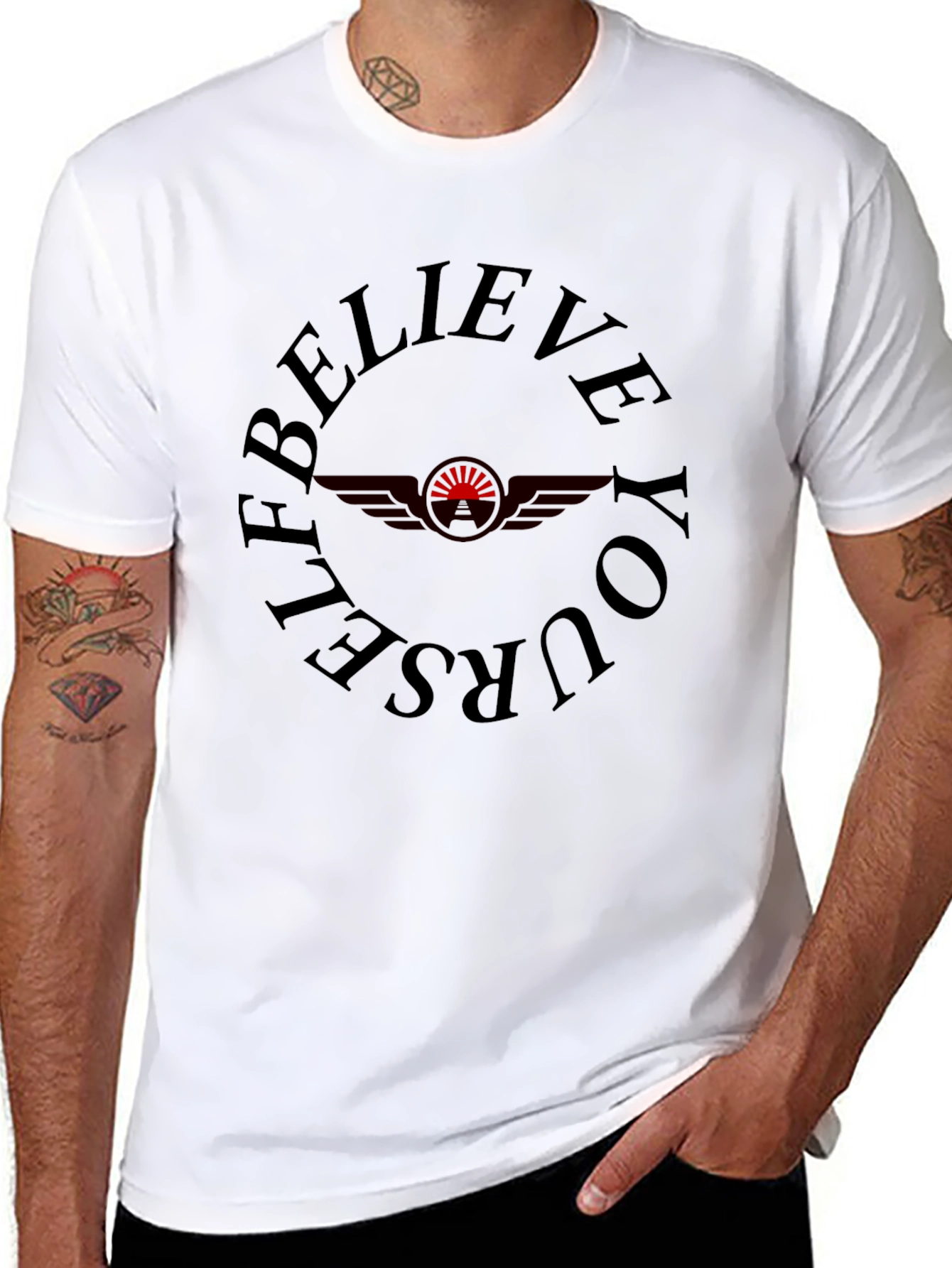 Believe Yourself Graphic Tee - Black