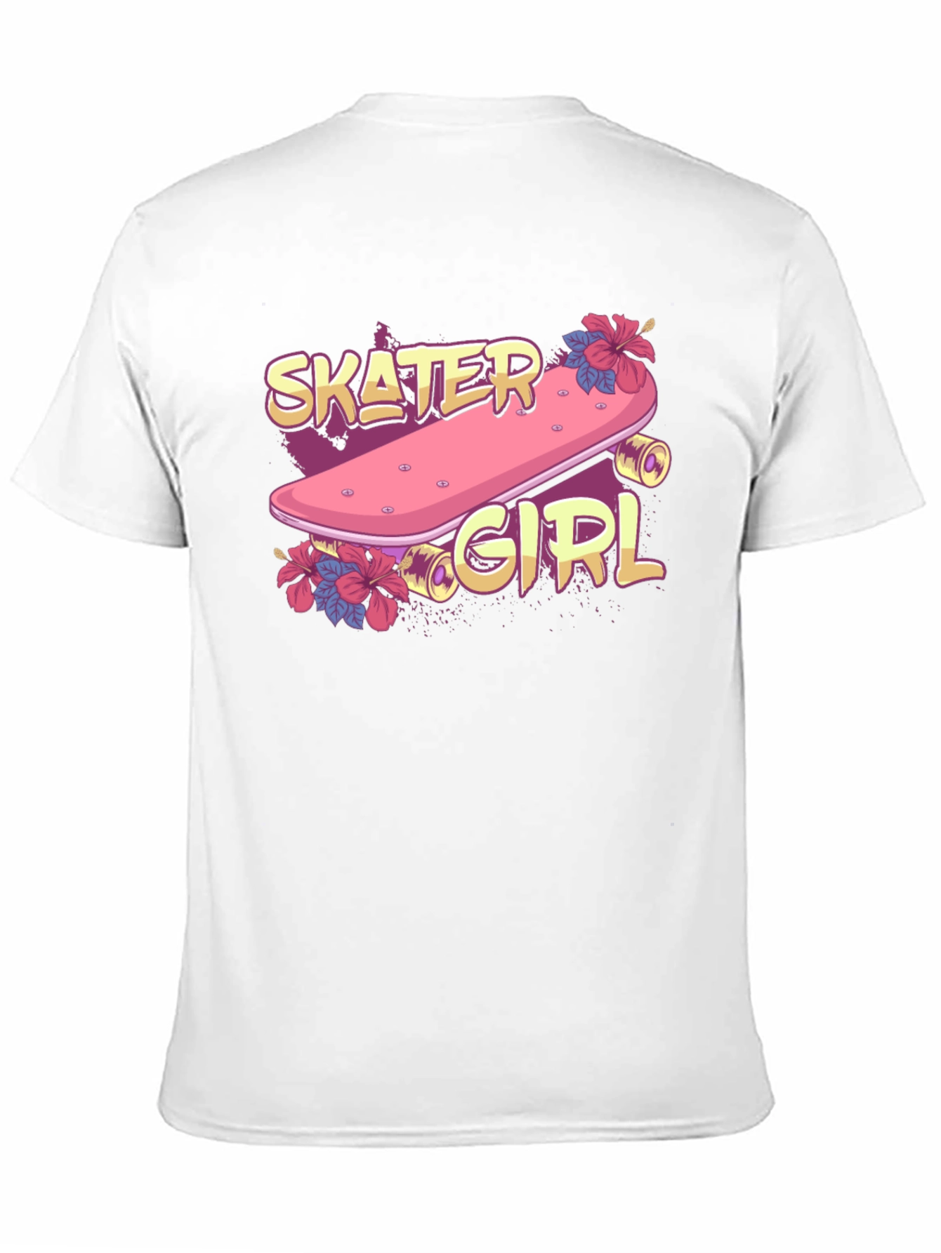 Skater Girl Graphic T-Shirt - Trendy Skateboarding Style