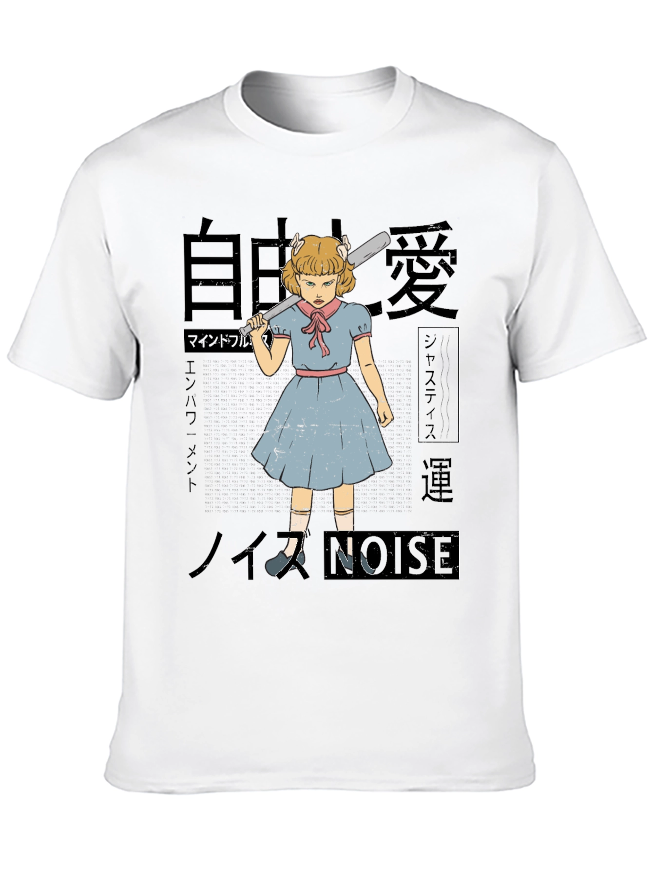 Noise T-Shirt - Grumpy Girl with Baseball Bat