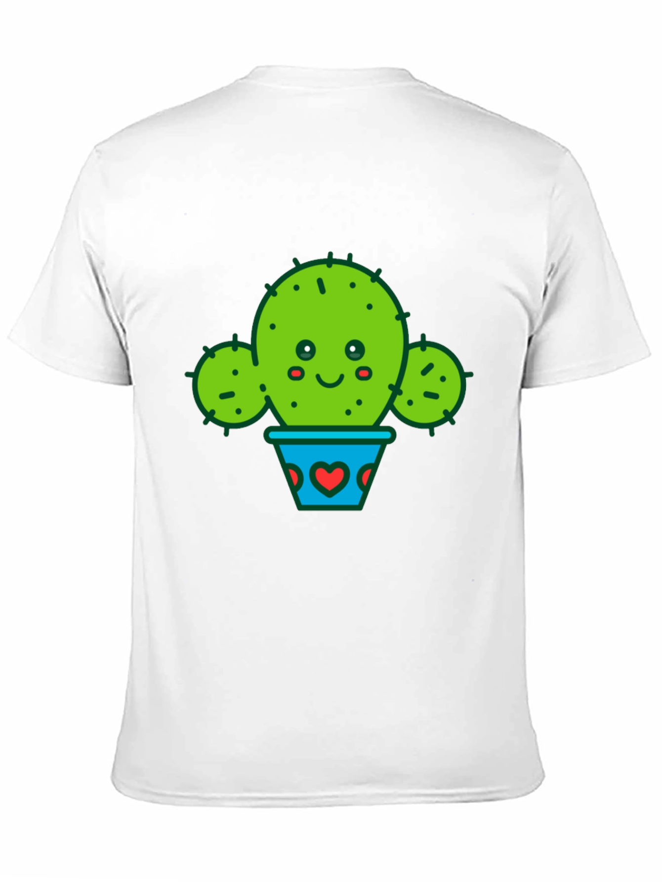 Cute Cactus in Pot Black T-Shirt